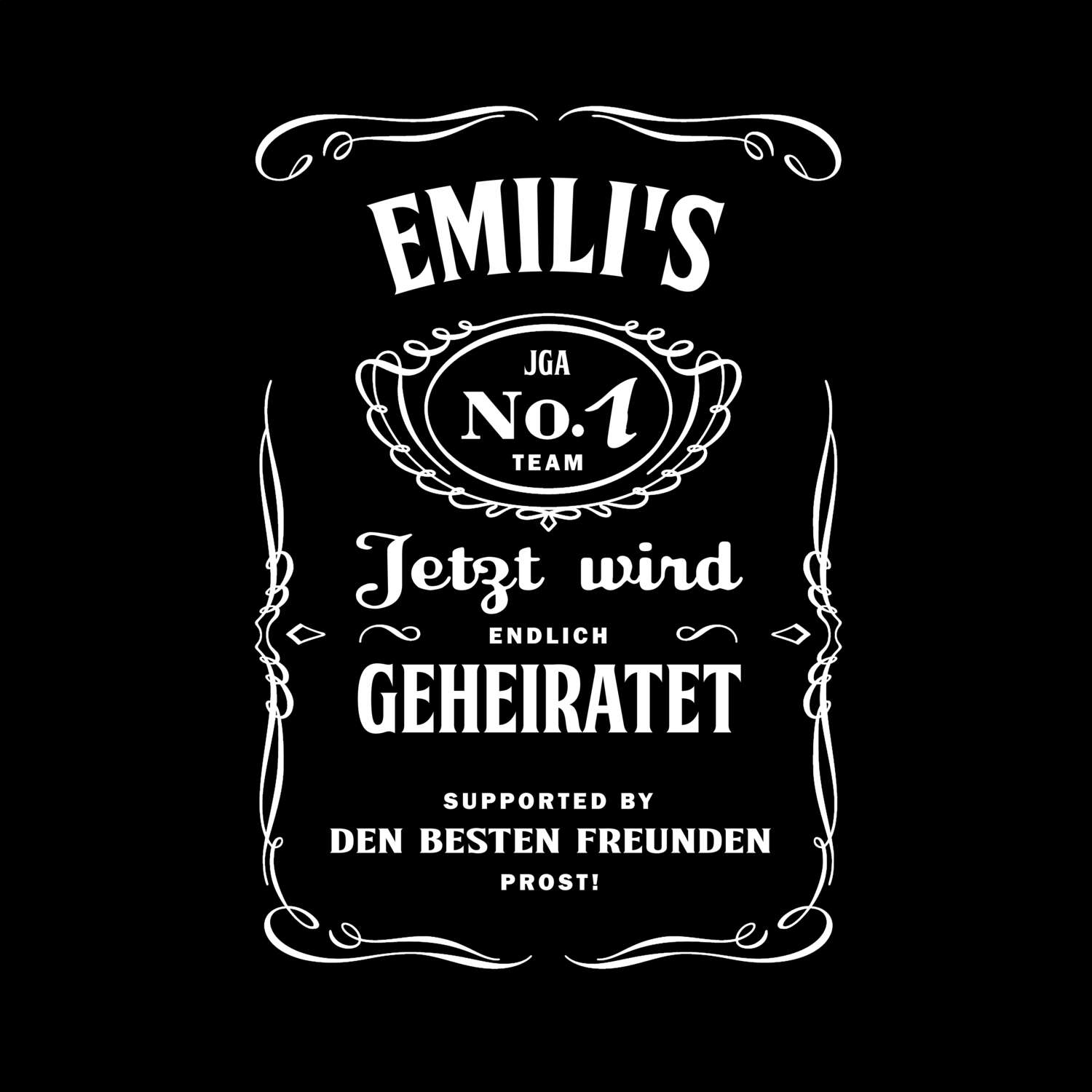 JGA T-Shirt »Jackie« für den Namen »Emili«