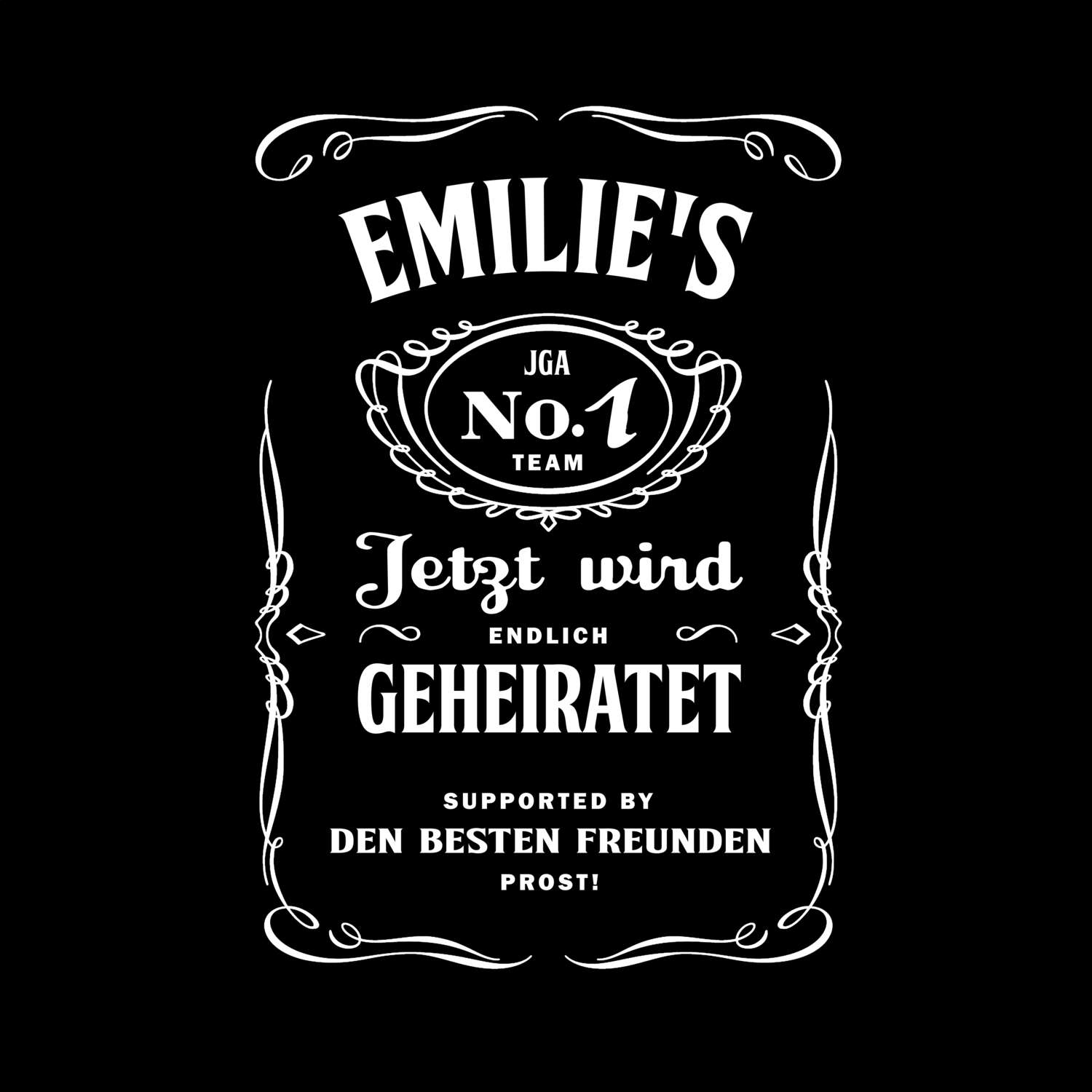 JGA T-Shirt »Jackie« für den Namen »Emilie«