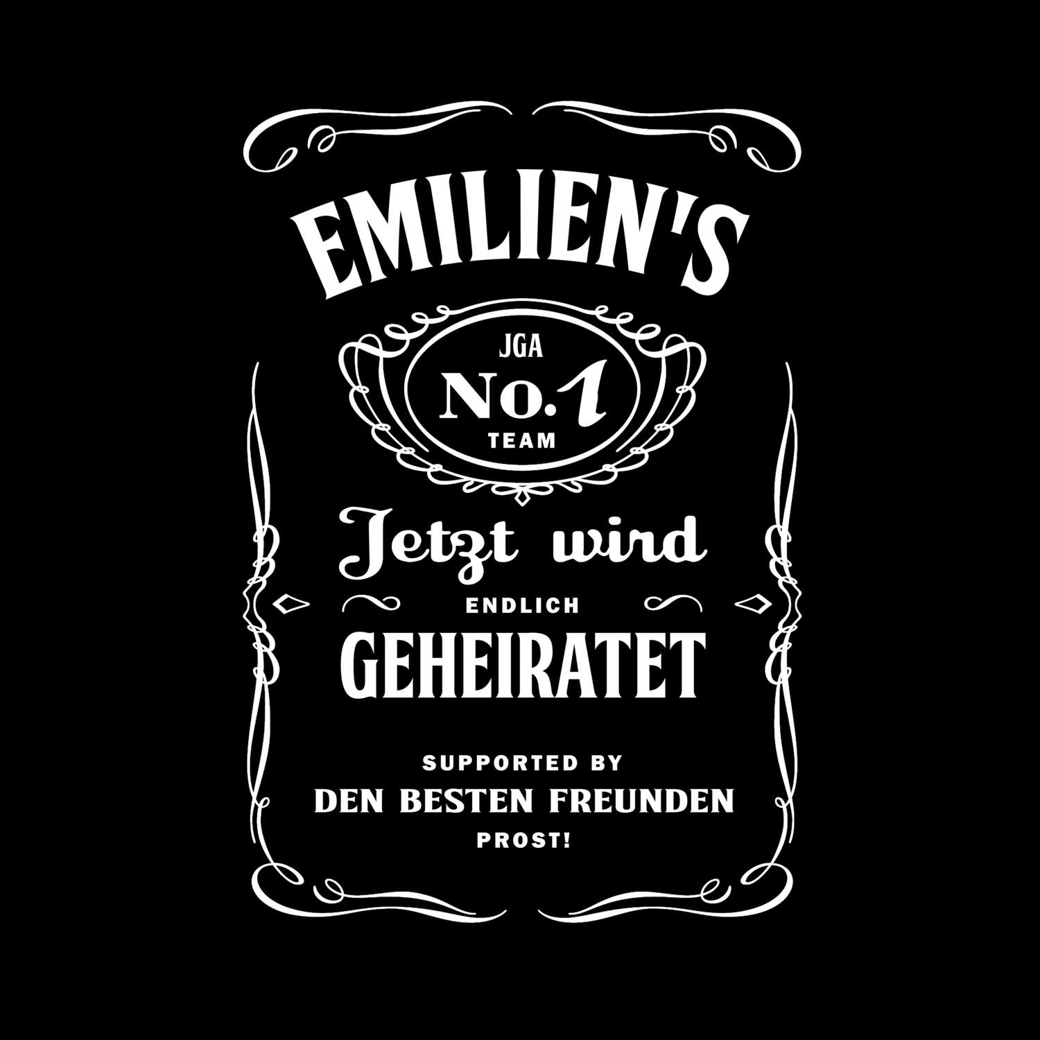 JGA T-Shirt »Jackie« für den Namen »Emilien«