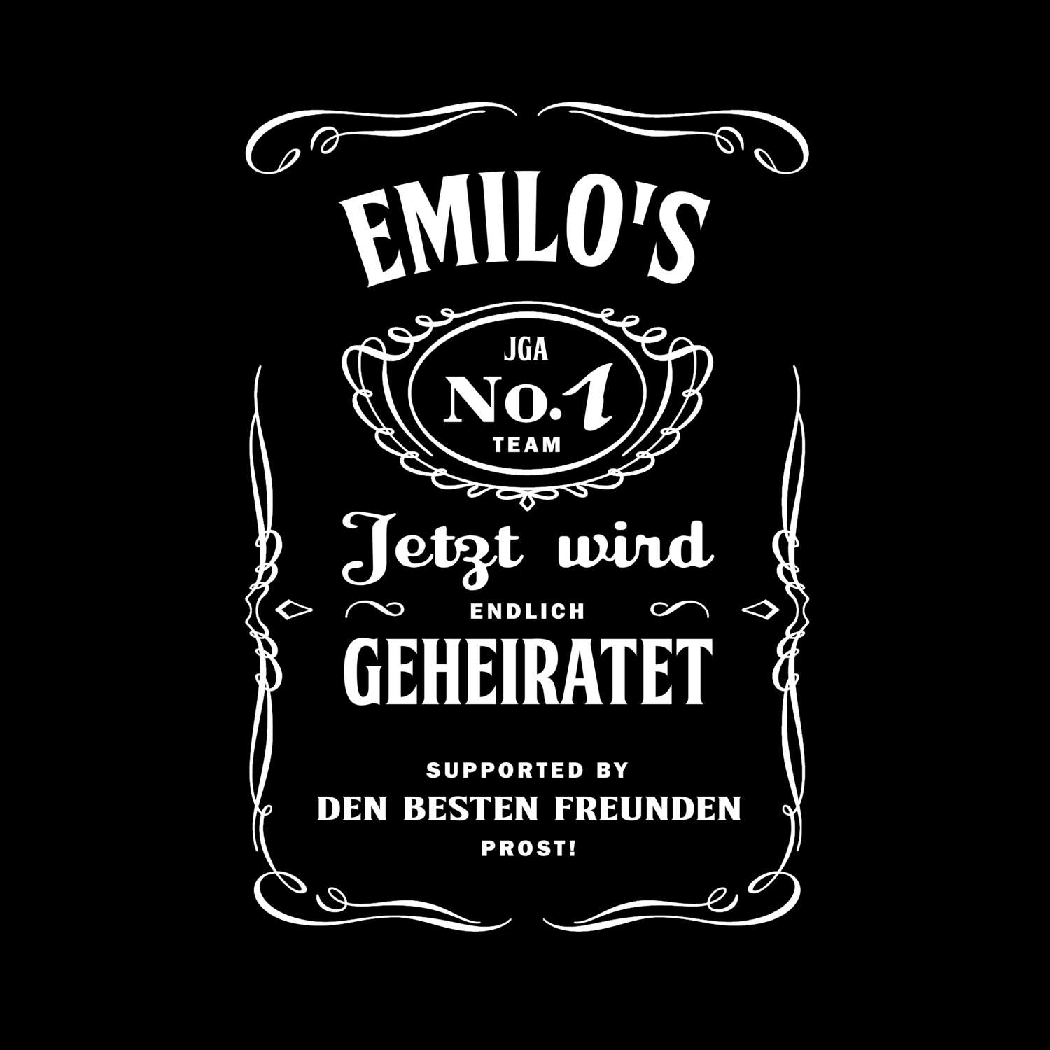 JGA T-Shirt »Jackie« für den Namen »Emilo«