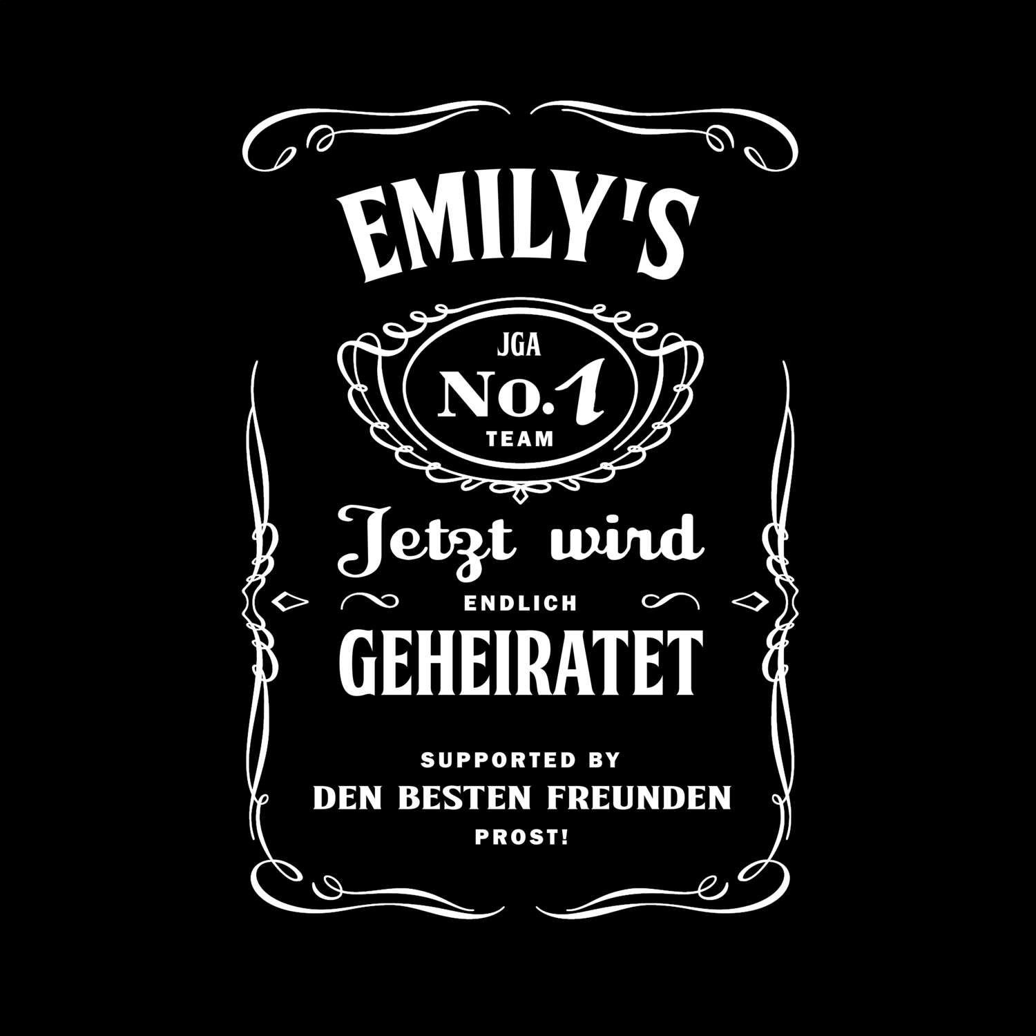 JGA T-Shirt »Jackie« für den Namen »Emily«