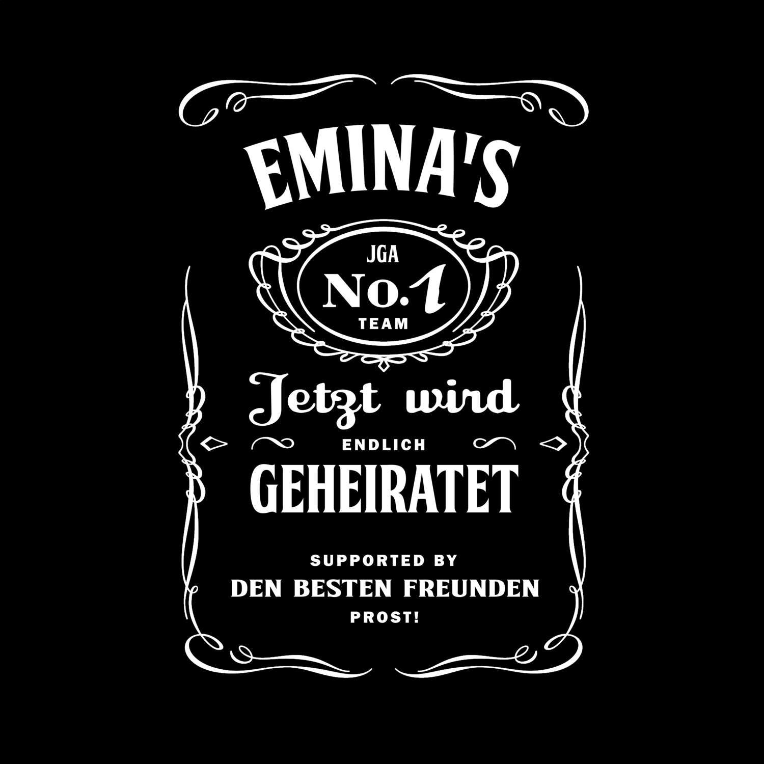 JGA T-Shirt »Jackie« für den Namen »Emina«