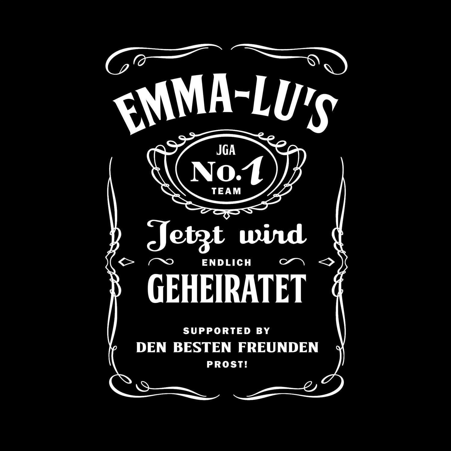 JGA T-Shirt »Jackie« für den Namen »Emma-Lu«