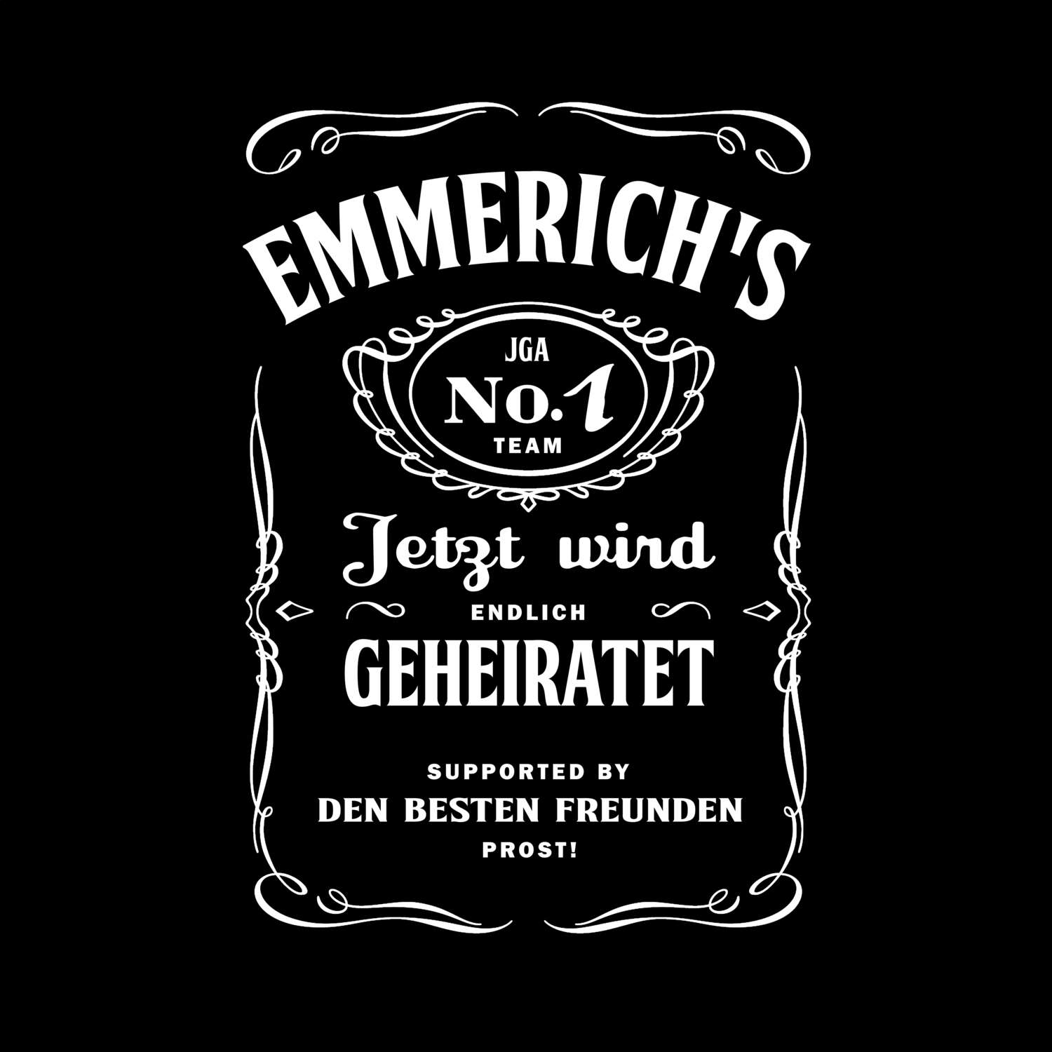 JGA T-Shirt »Jackie« für den Namen »Emmerich«