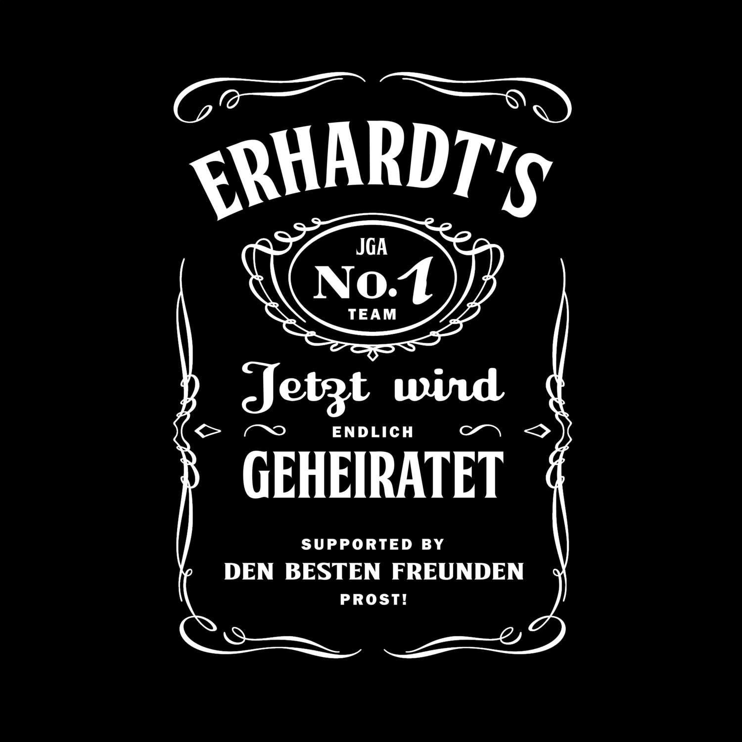 JGA T-Shirt »Jackie« für den Namen »Erhardt«