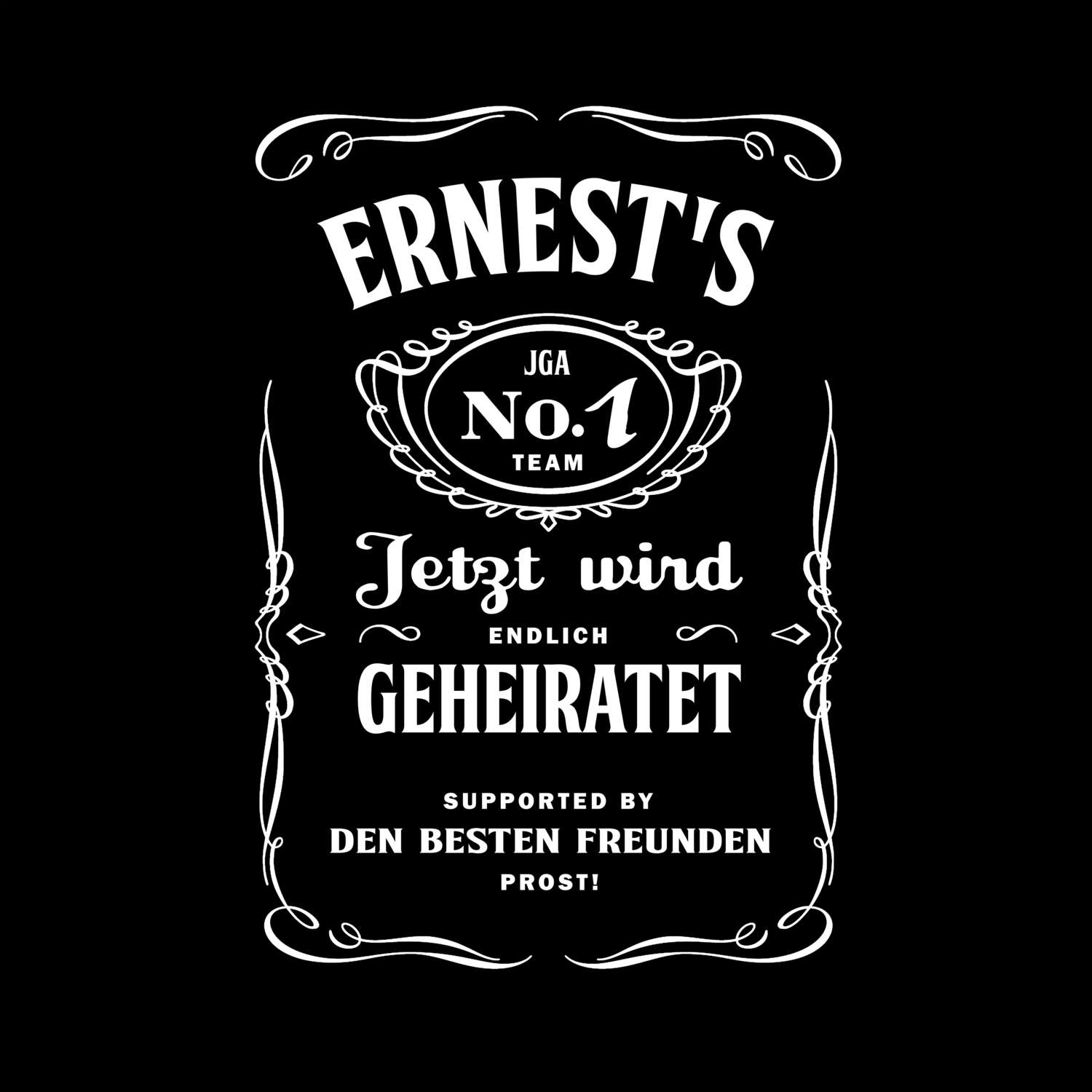 JGA T-Shirt »Jackie« für den Namen »Ernest«