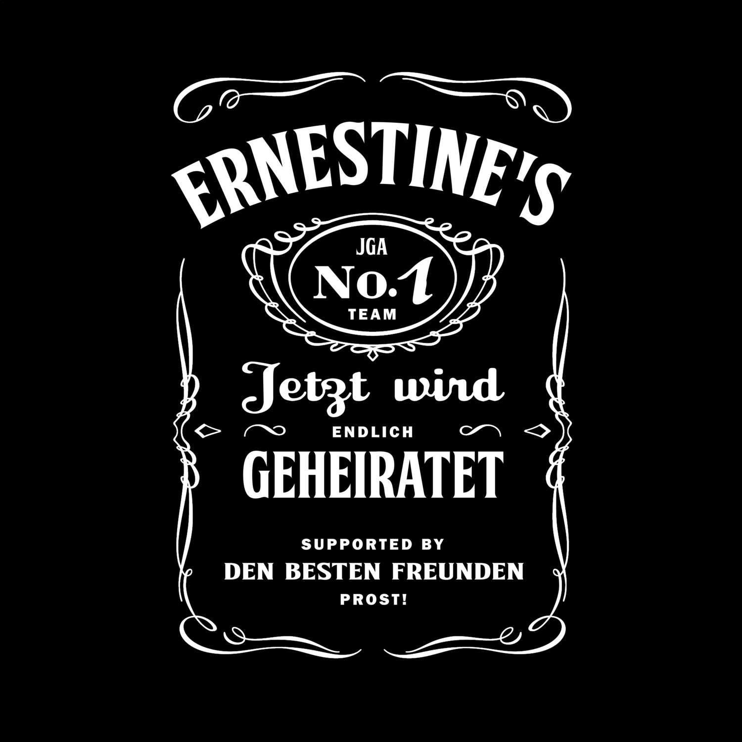 JGA T-Shirt »Jackie« für den Namen »Ernestine«