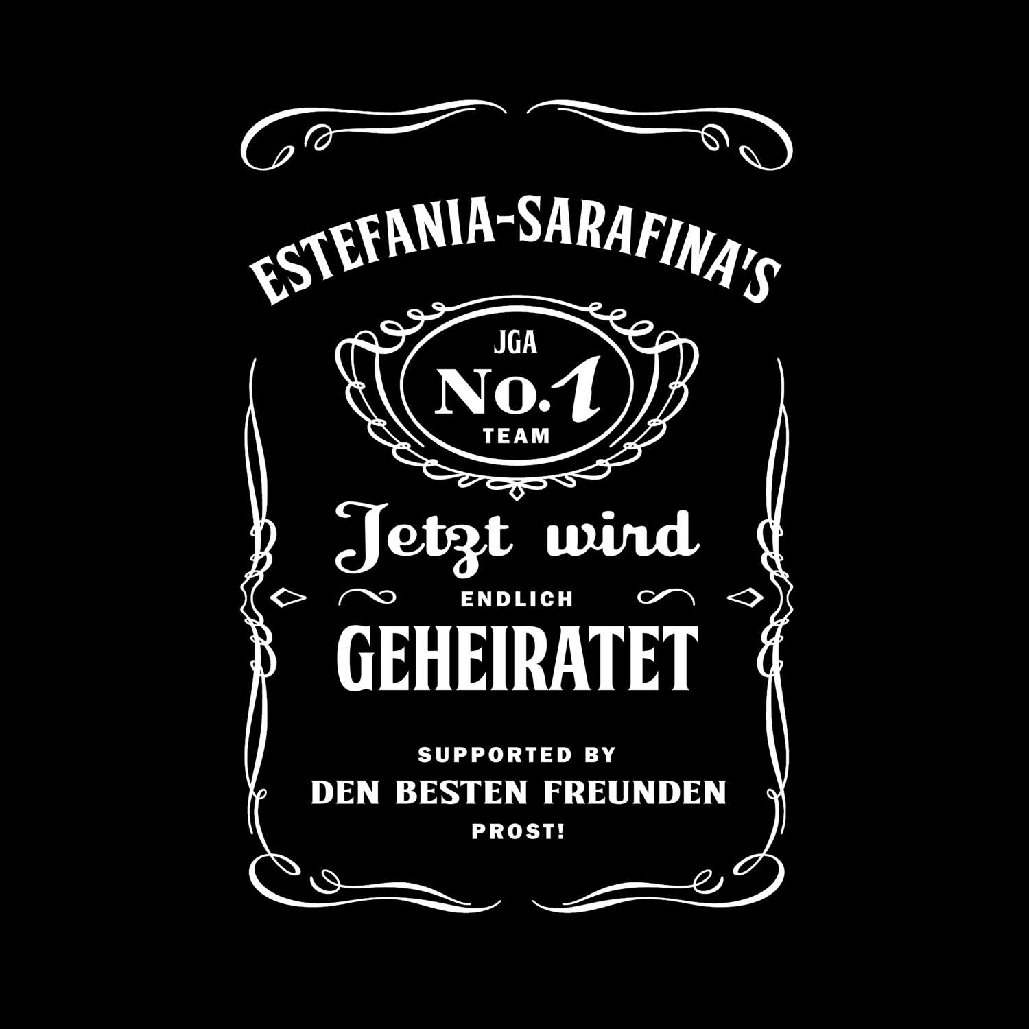 JGA T-Shirt »Jackie« für den Namen »Estefania-Sarafina«