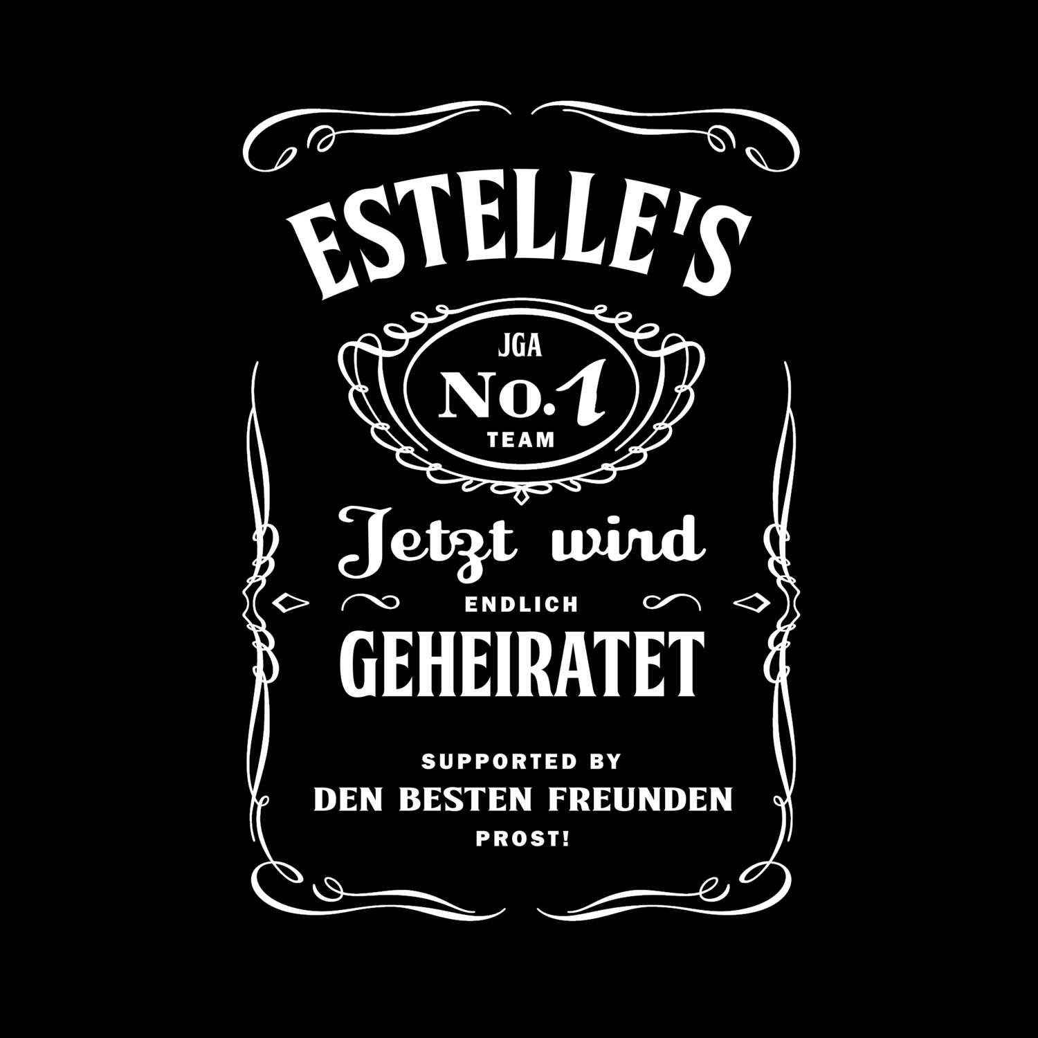 JGA T-Shirt »Jackie« für den Namen »Estelle«