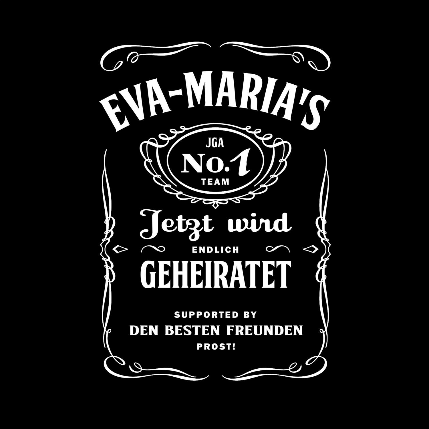 JGA T-Shirt »Jackie« für den Namen »Eva-Maria«