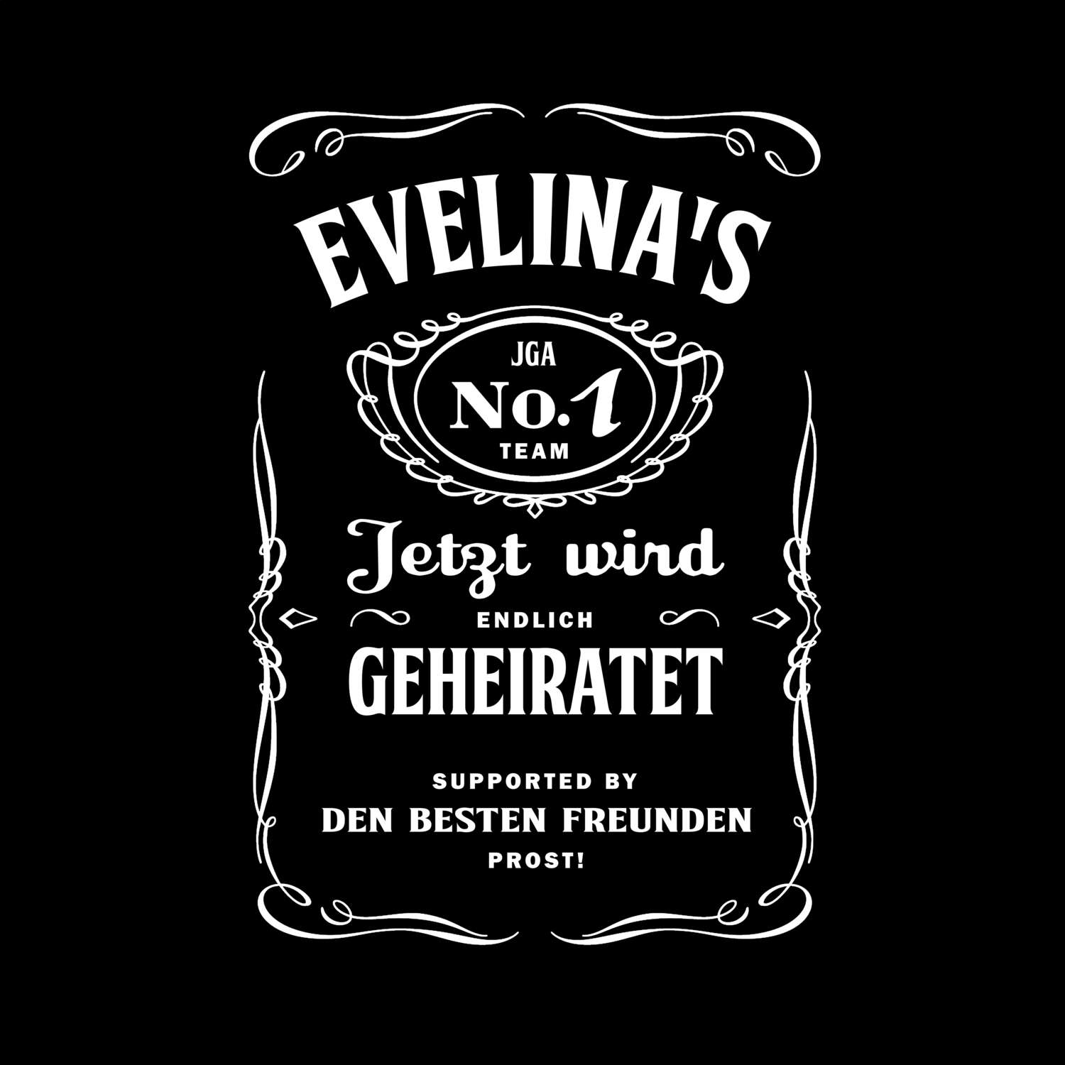 JGA T-Shirt »Jackie« für den Namen »Evelina«