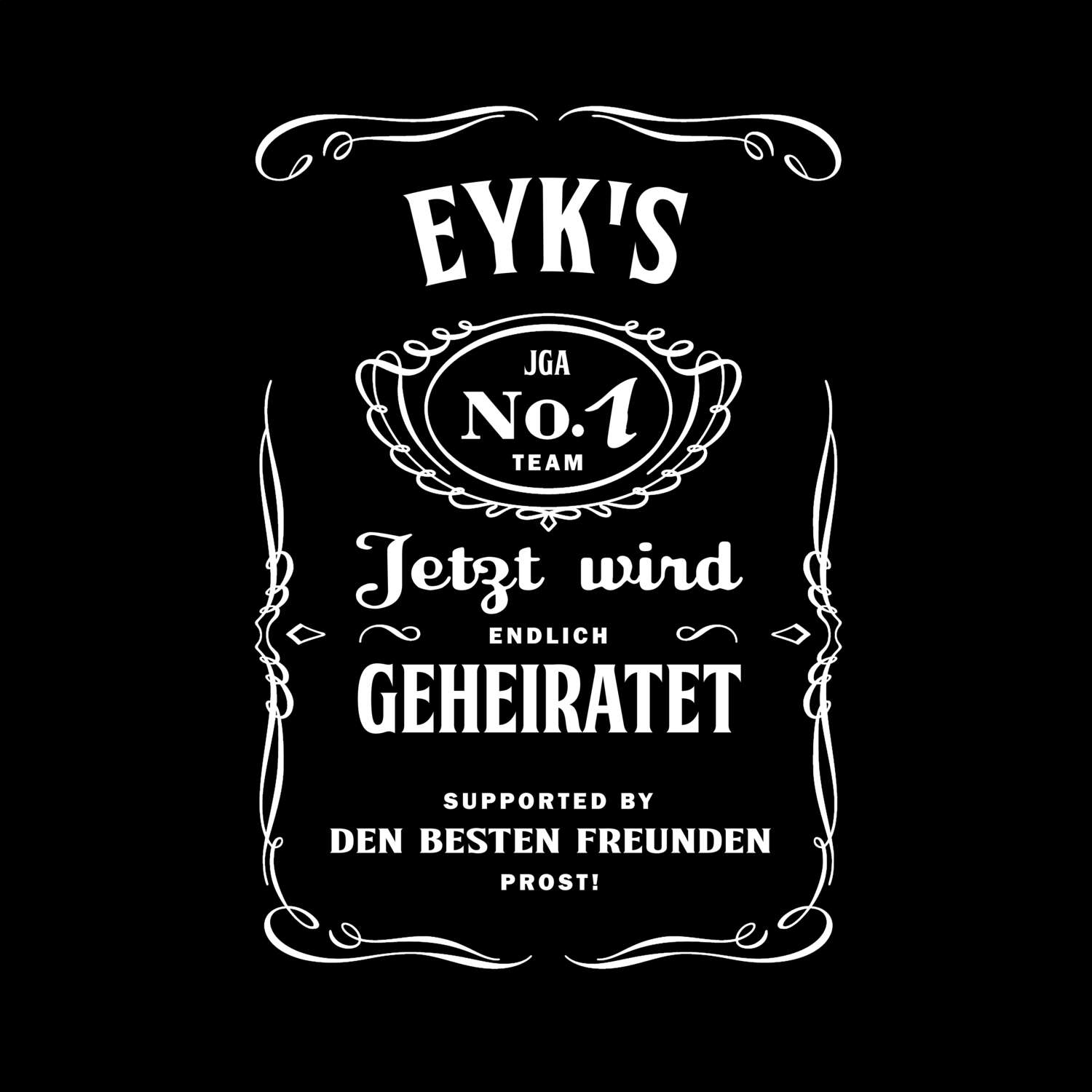 JGA T-Shirt »Jackie« für den Namen »Eyk«