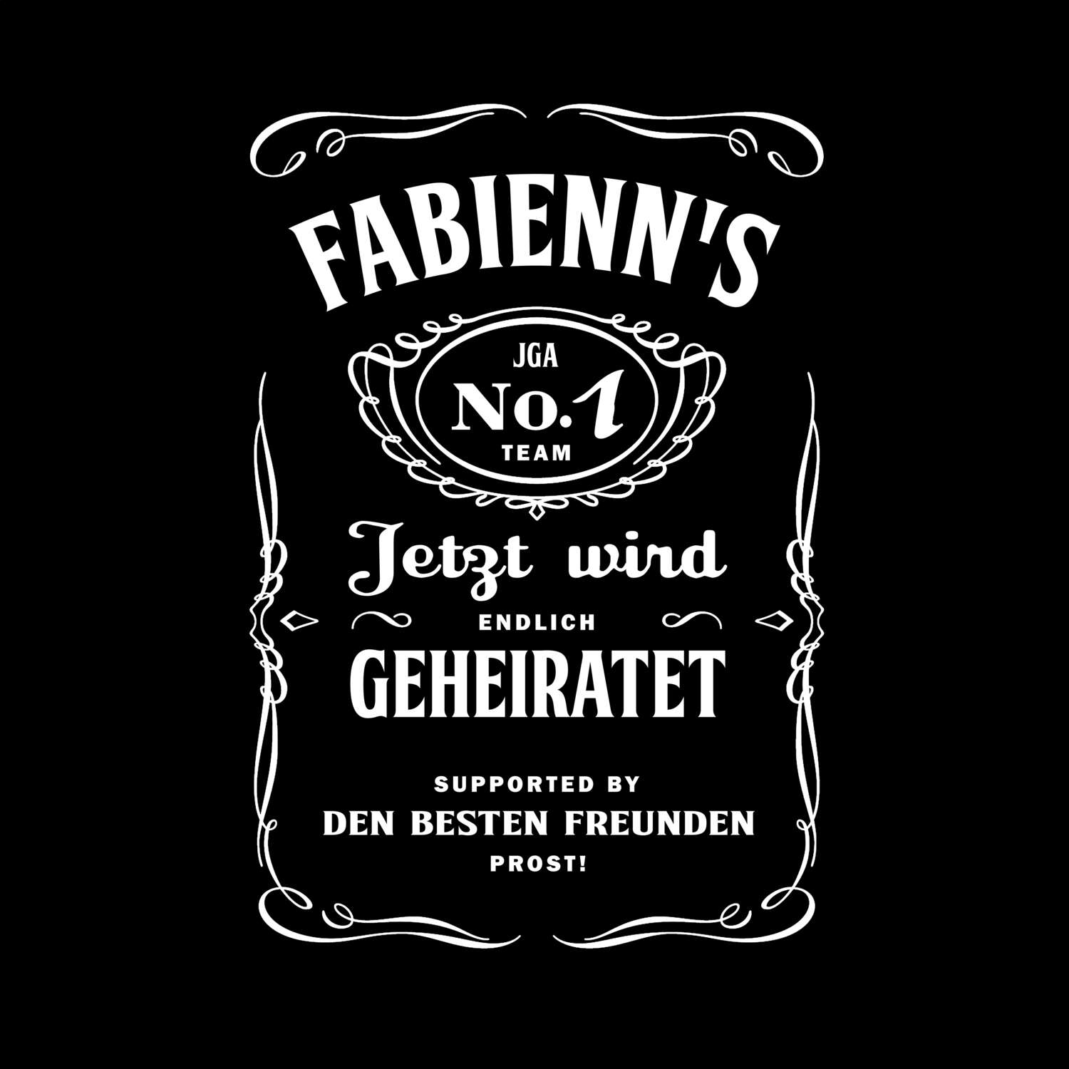 JGA T-Shirt »Jackie« für den Namen »Fabienn«