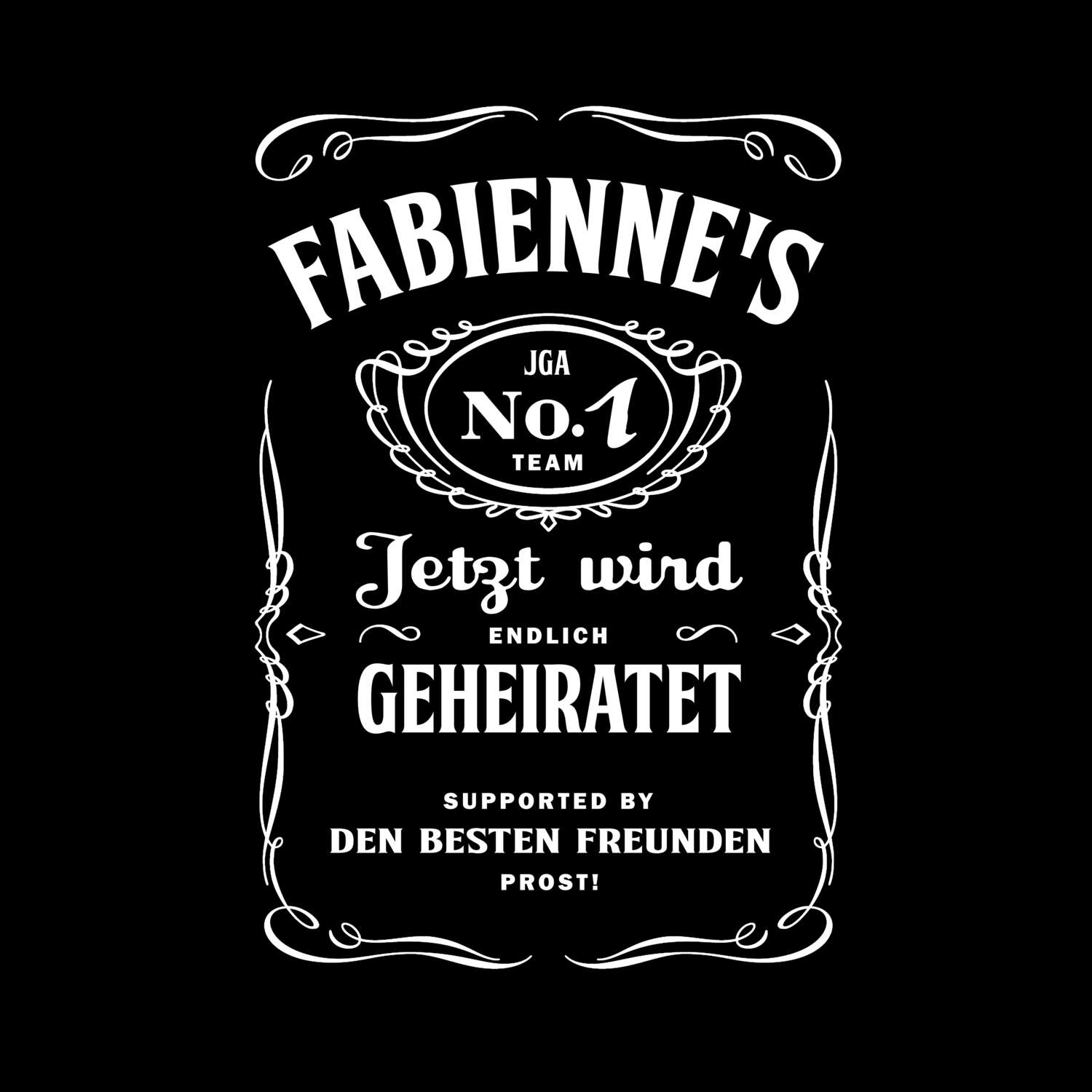 JGA T-Shirt »Jackie« für den Namen »Fabienne«