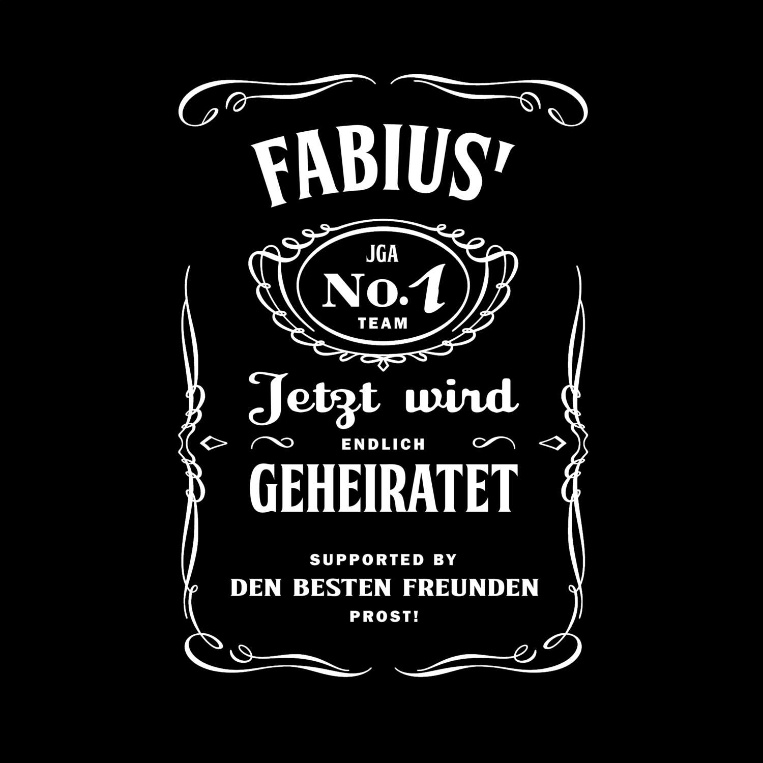 JGA T-Shirt »Jackie« für den Namen »Fabius«