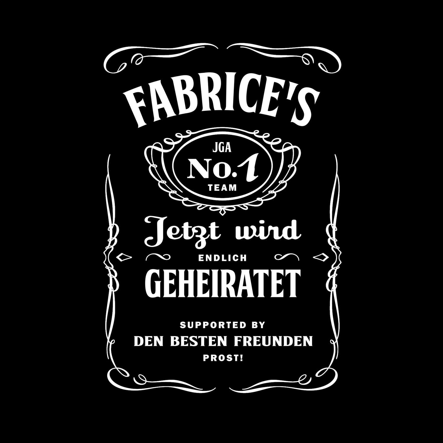 JGA T-Shirt »Jackie« für den Namen »Fabrice«