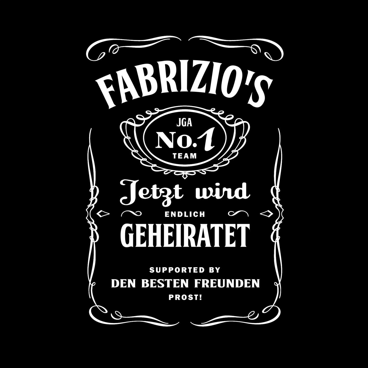 JGA T-Shirt »Jackie« für den Namen »Fabrizio«