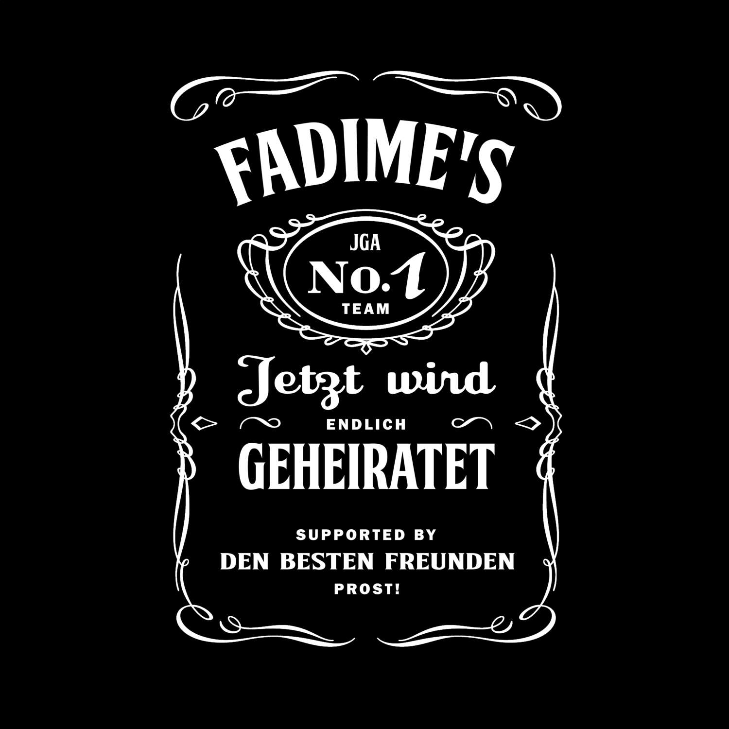 JGA T-Shirt »Jackie« für den Namen »Fadime«