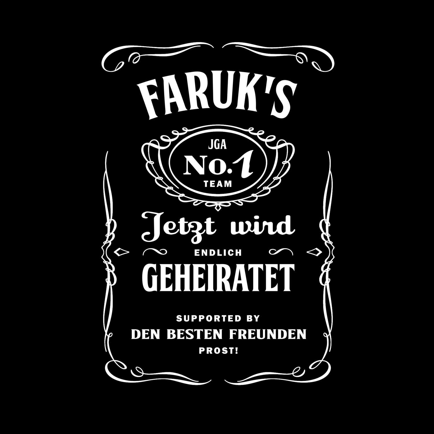 JGA T-Shirt »Jackie« für den Namen »Faruk«