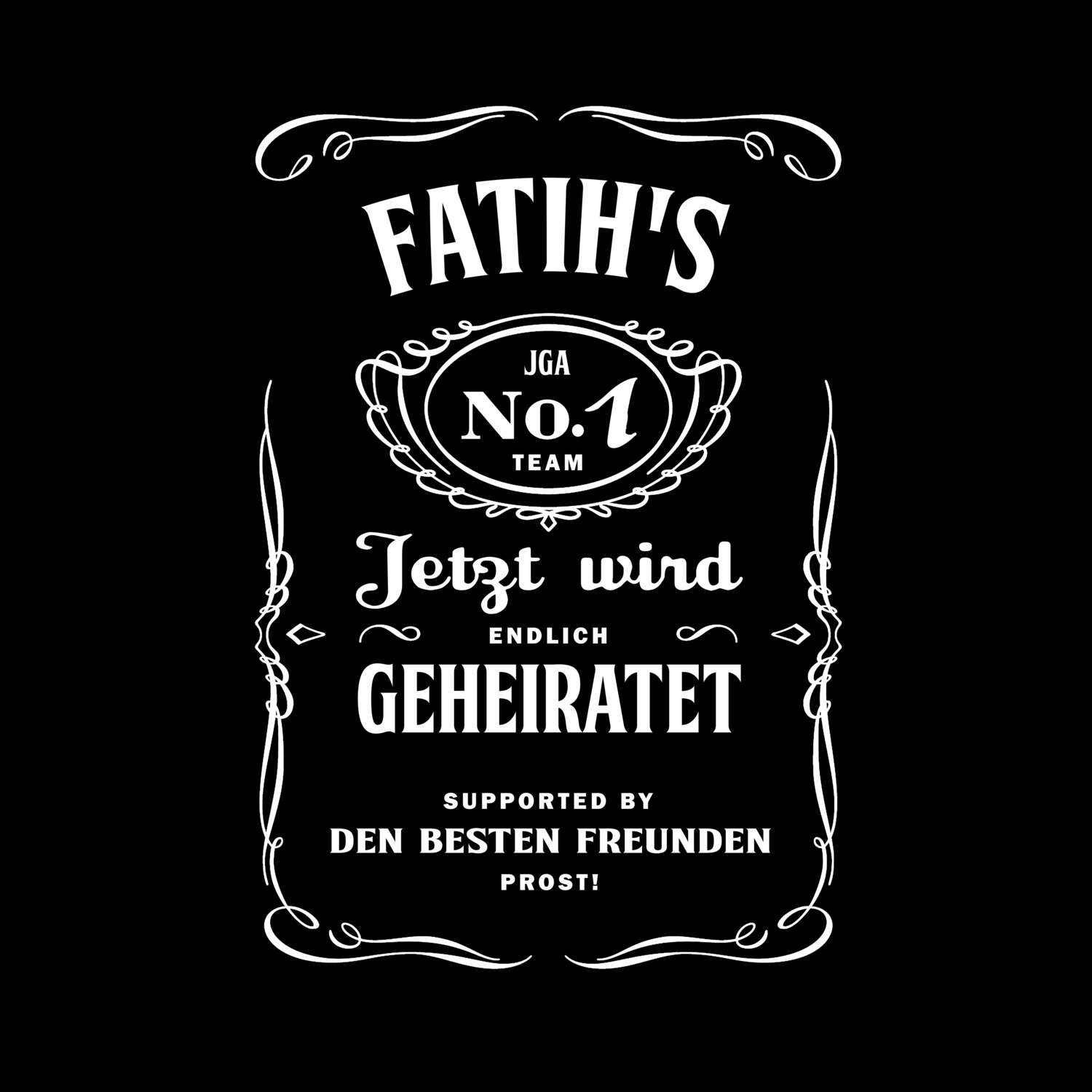 JGA T-Shirt »Jackie« für den Namen »Fatih«