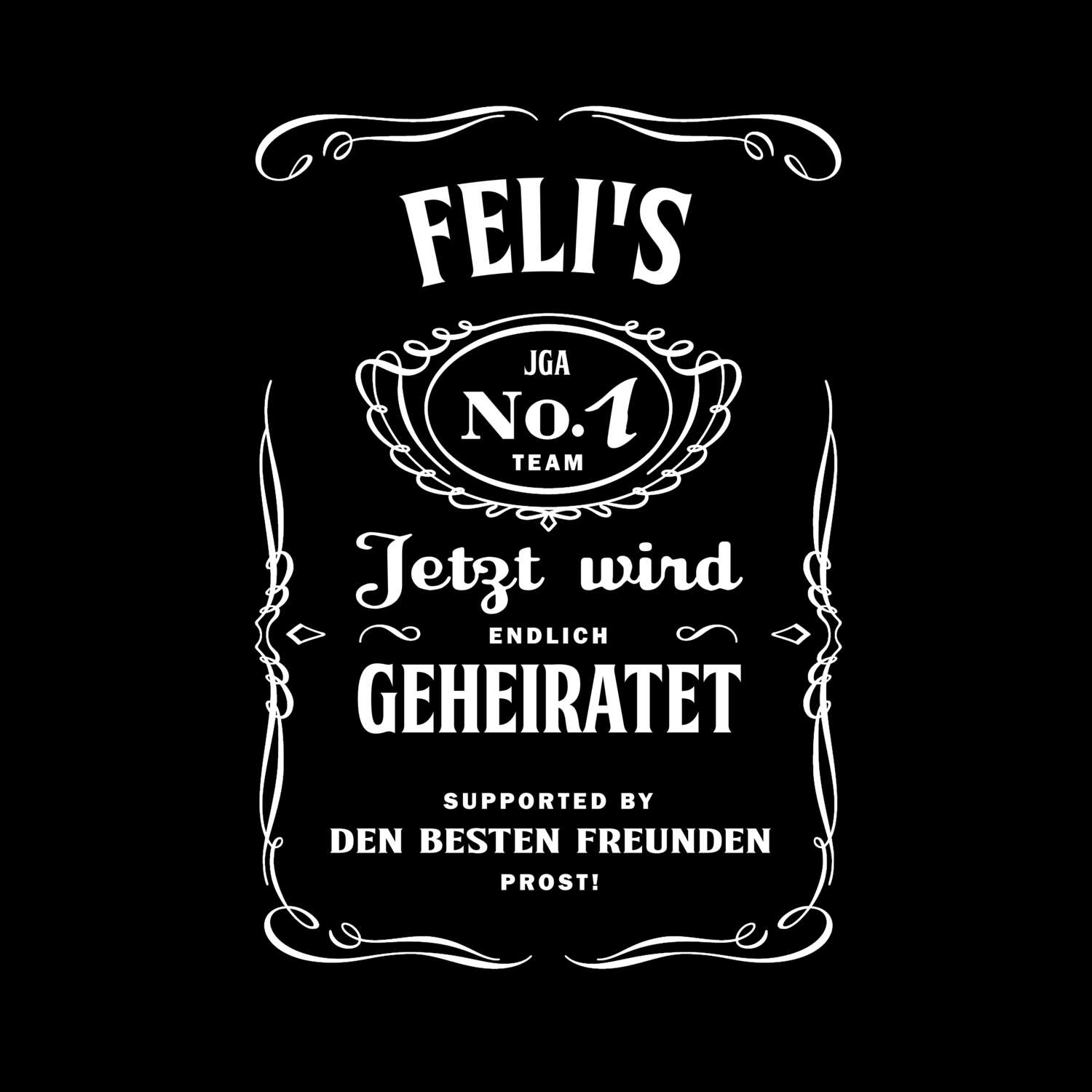 JGA T-Shirt »Jackie« für den Namen »Feli«