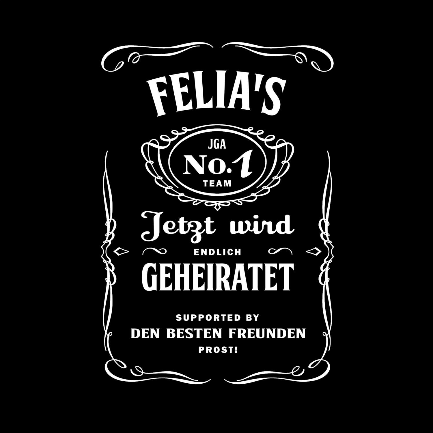 JGA T-Shirt »Jackie« für den Namen »Felia«