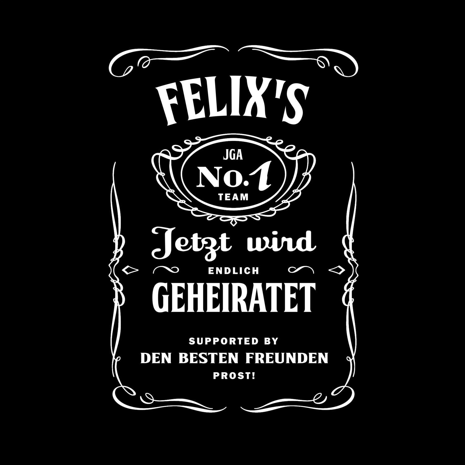 JGA T-Shirt »Jackie« für den Namen »Felix«