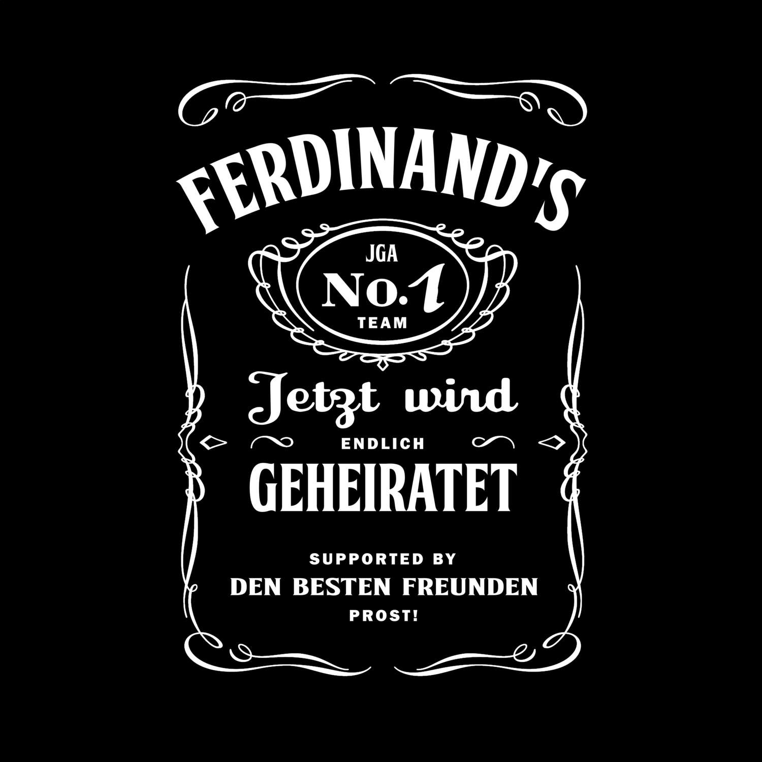 JGA T-Shirt »Jackie« für den Namen »Ferdinand«