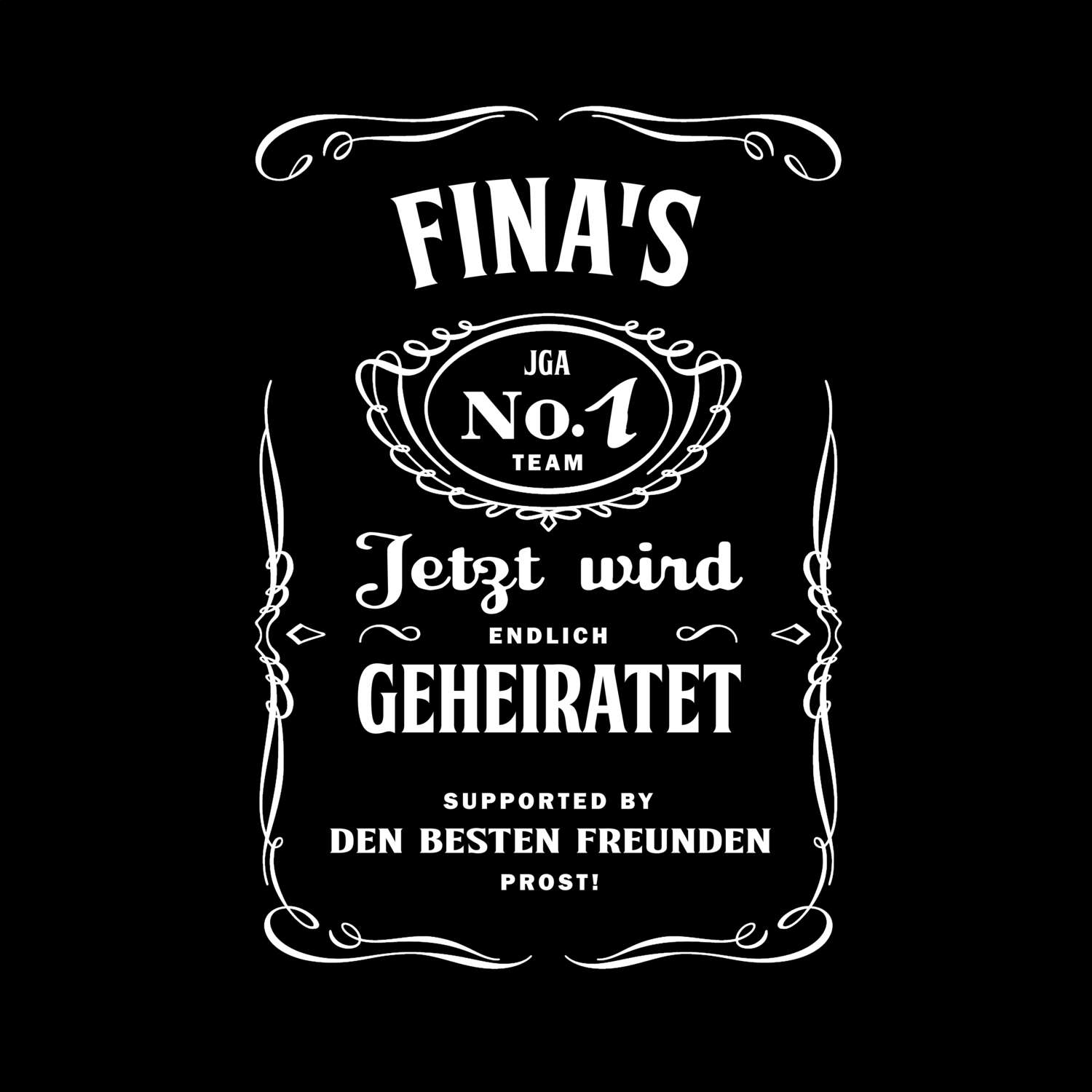 JGA T-Shirt »Jackie« für den Namen »Fina«