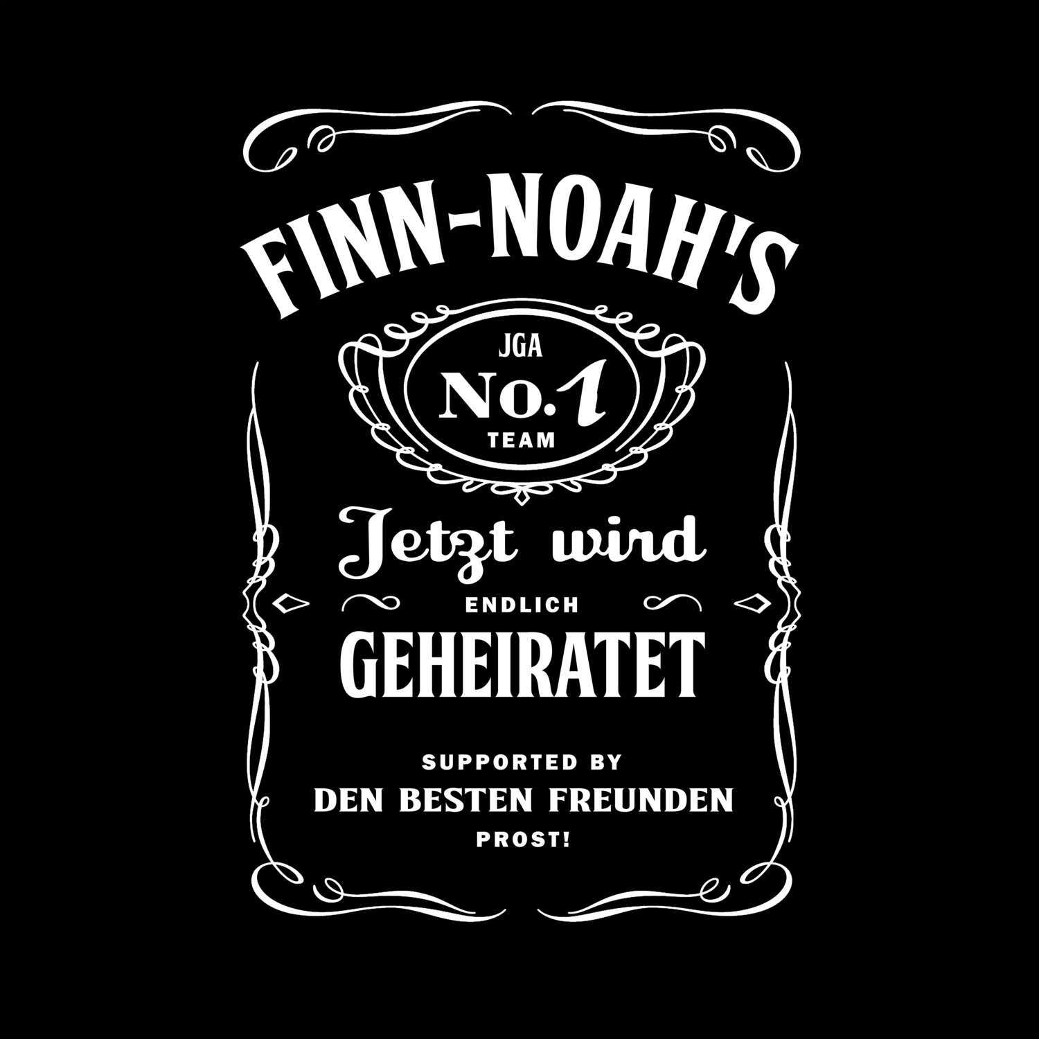 JGA T-Shirt »Jackie« für den Namen »Finn-Noah«