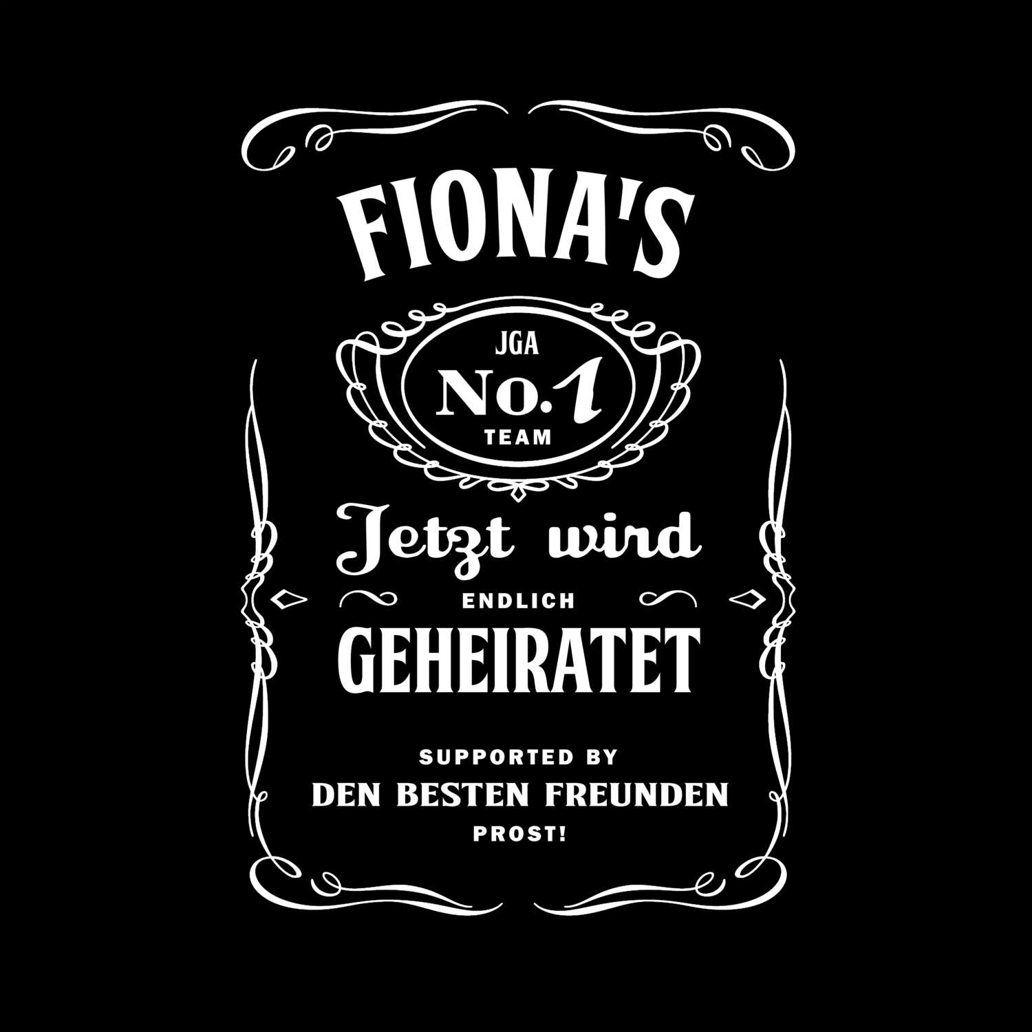 JGA T-Shirt »Jackie« für den Namen »Fiona«