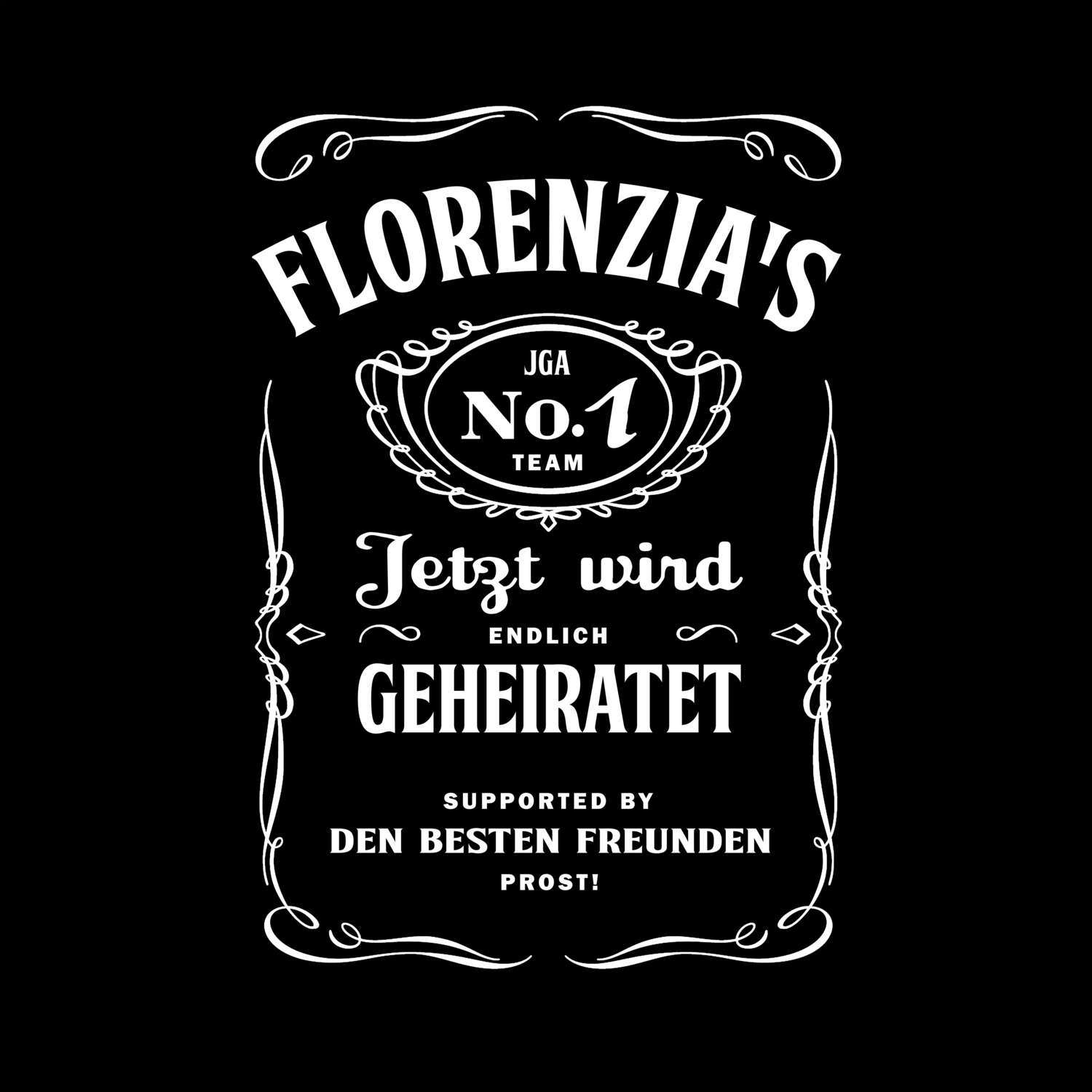 JGA T-Shirt »Jackie« für den Namen »Florenzia«