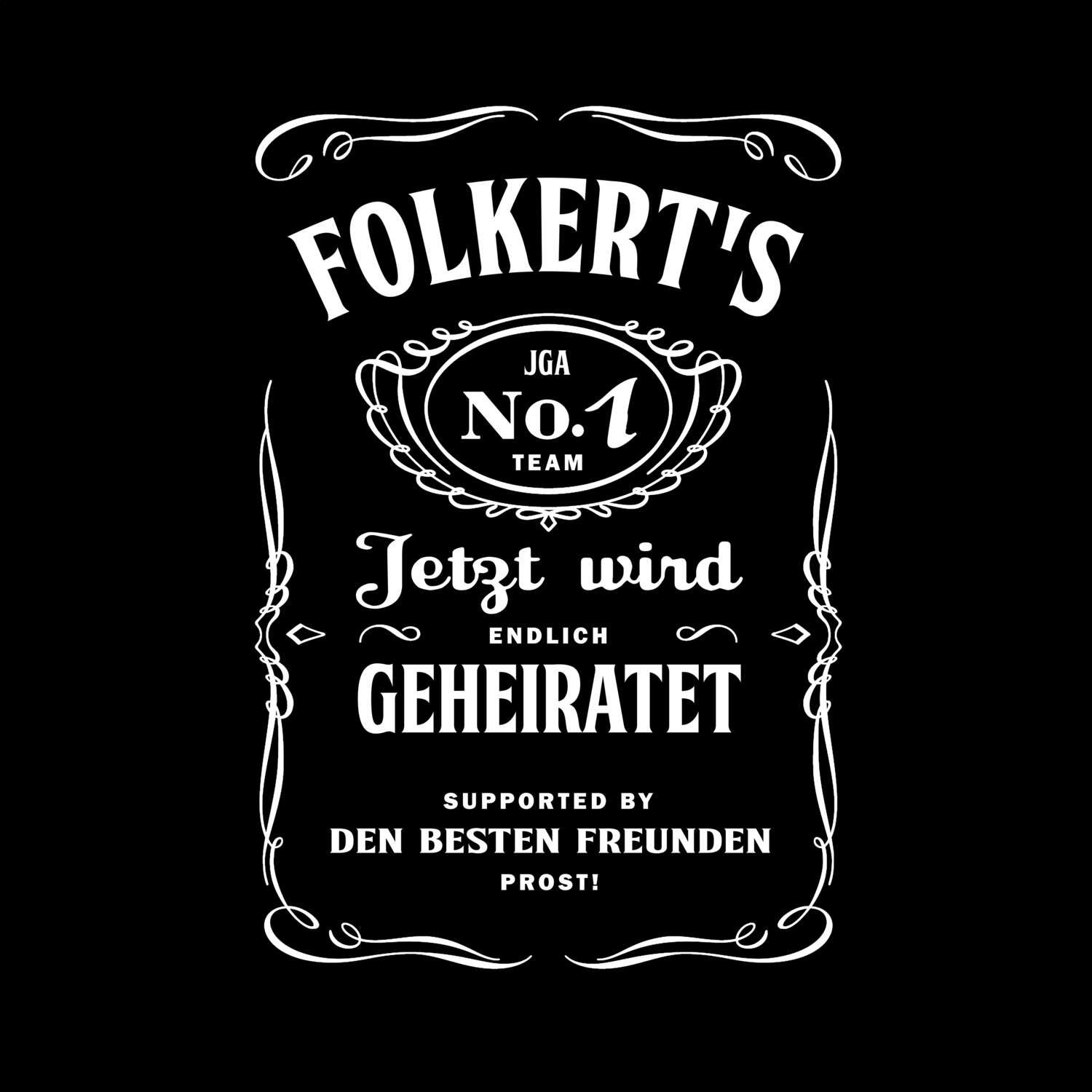 JGA T-Shirt »Jackie« für den Namen »Folkert«