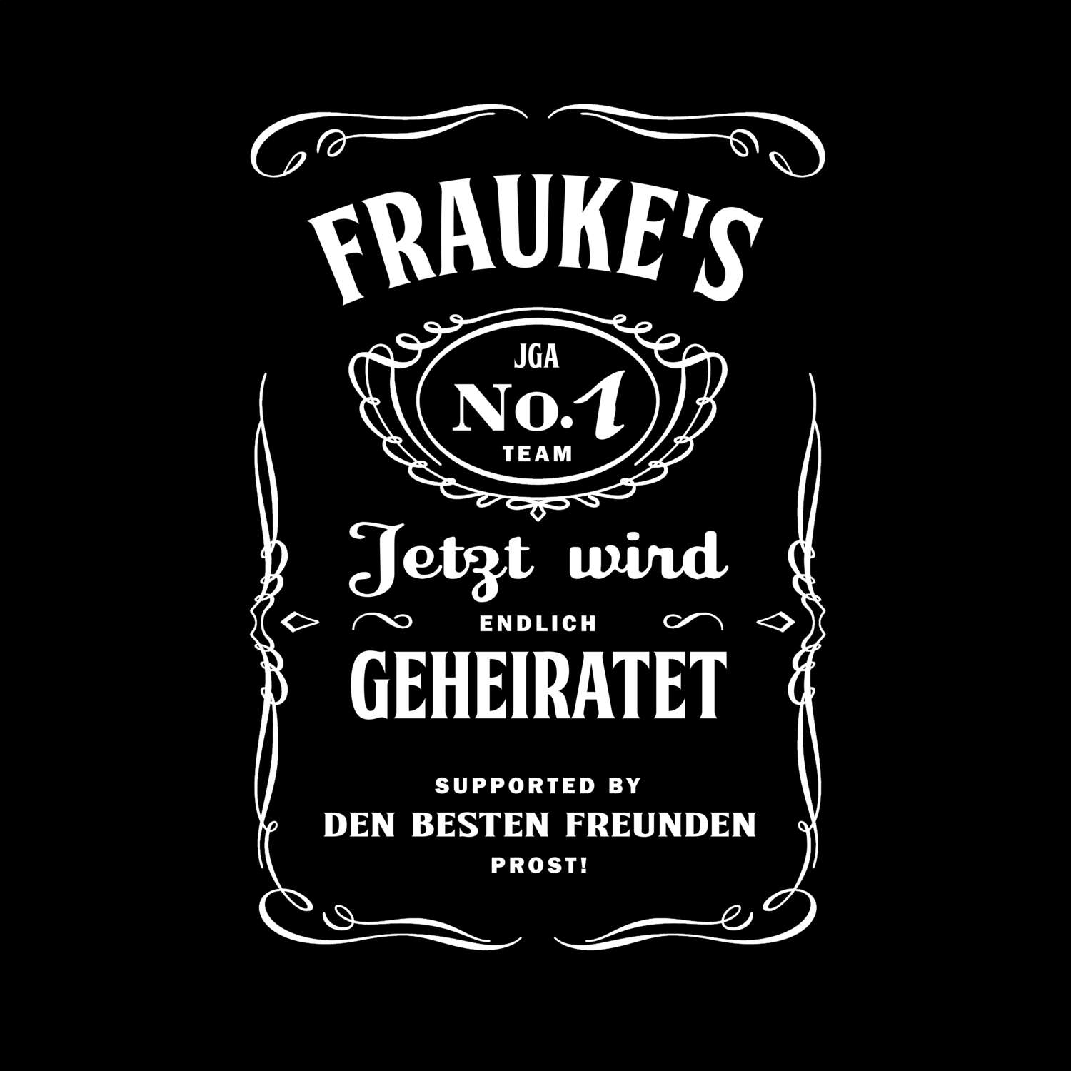 JGA T-Shirt »Jackie« für den Namen »Frauke«