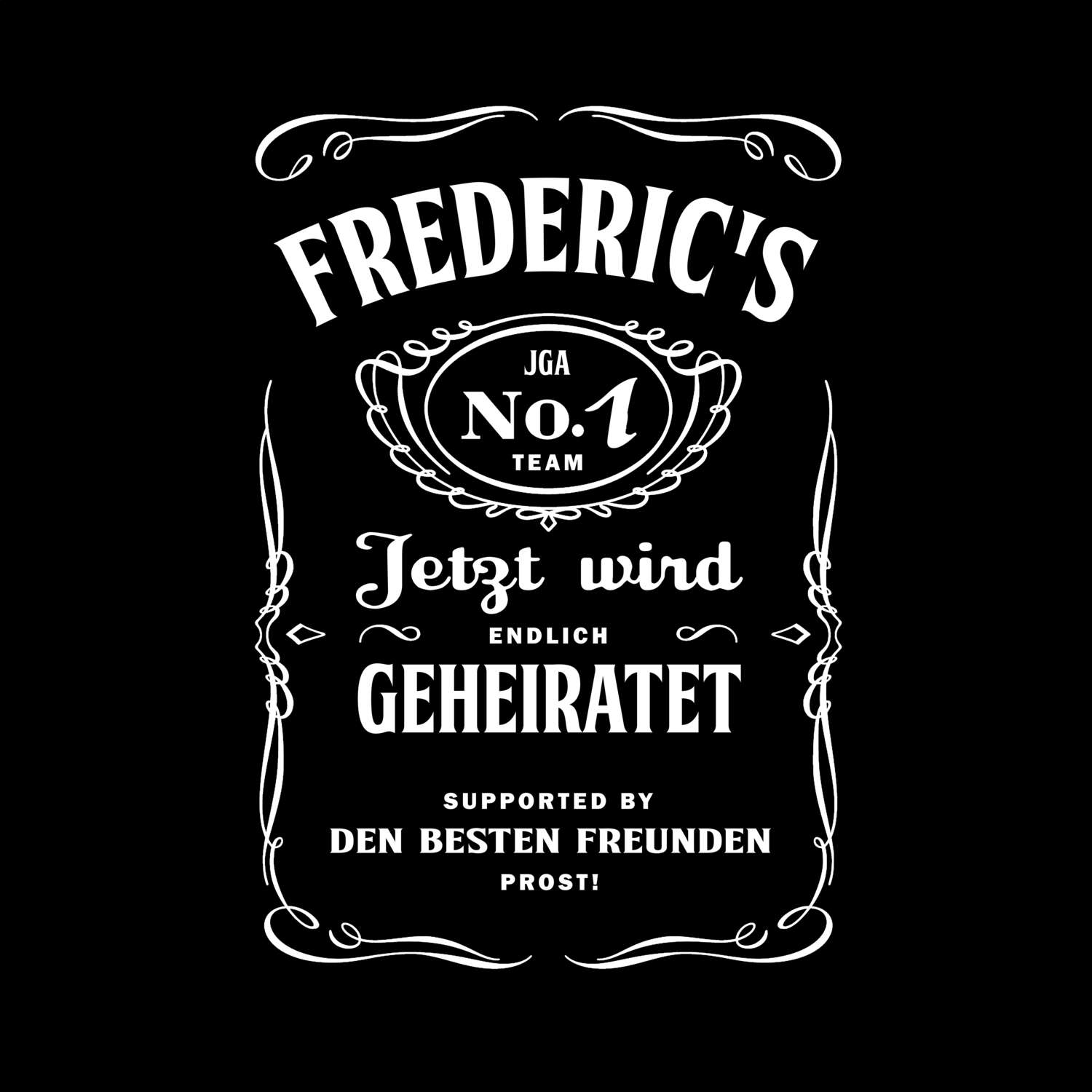 JGA T-Shirt »Jackie« für den Namen »Frederic«