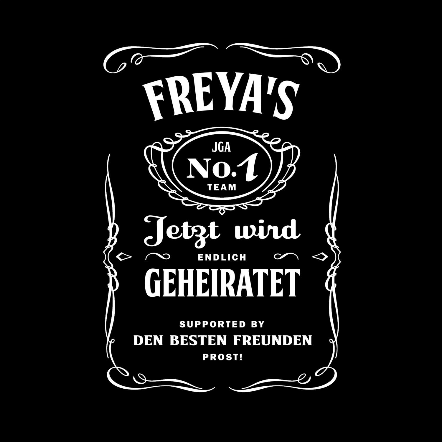 JGA T-Shirt »Jackie« für den Namen »Freya«