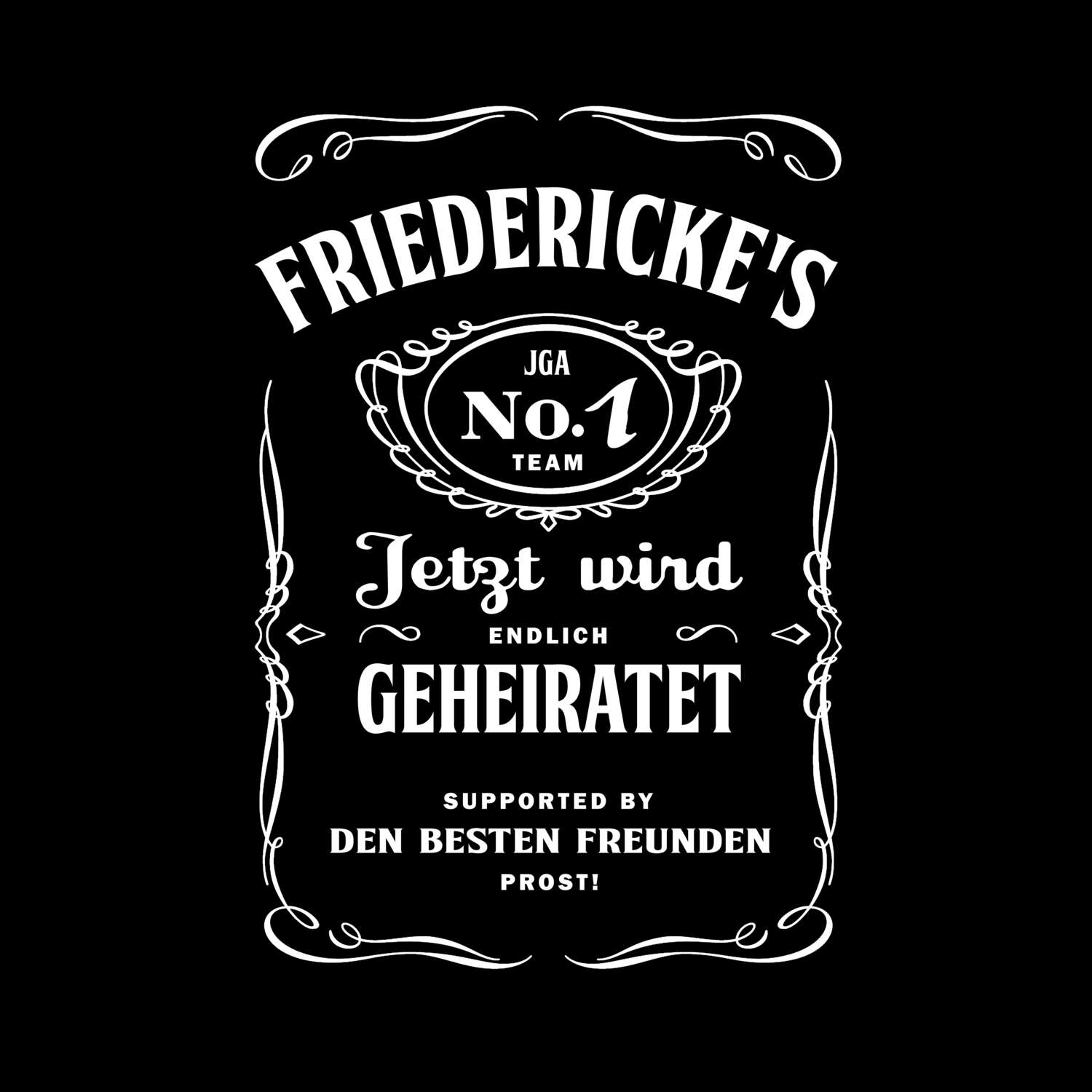 JGA T-Shirt »Jackie« für den Namen »Friedericke«