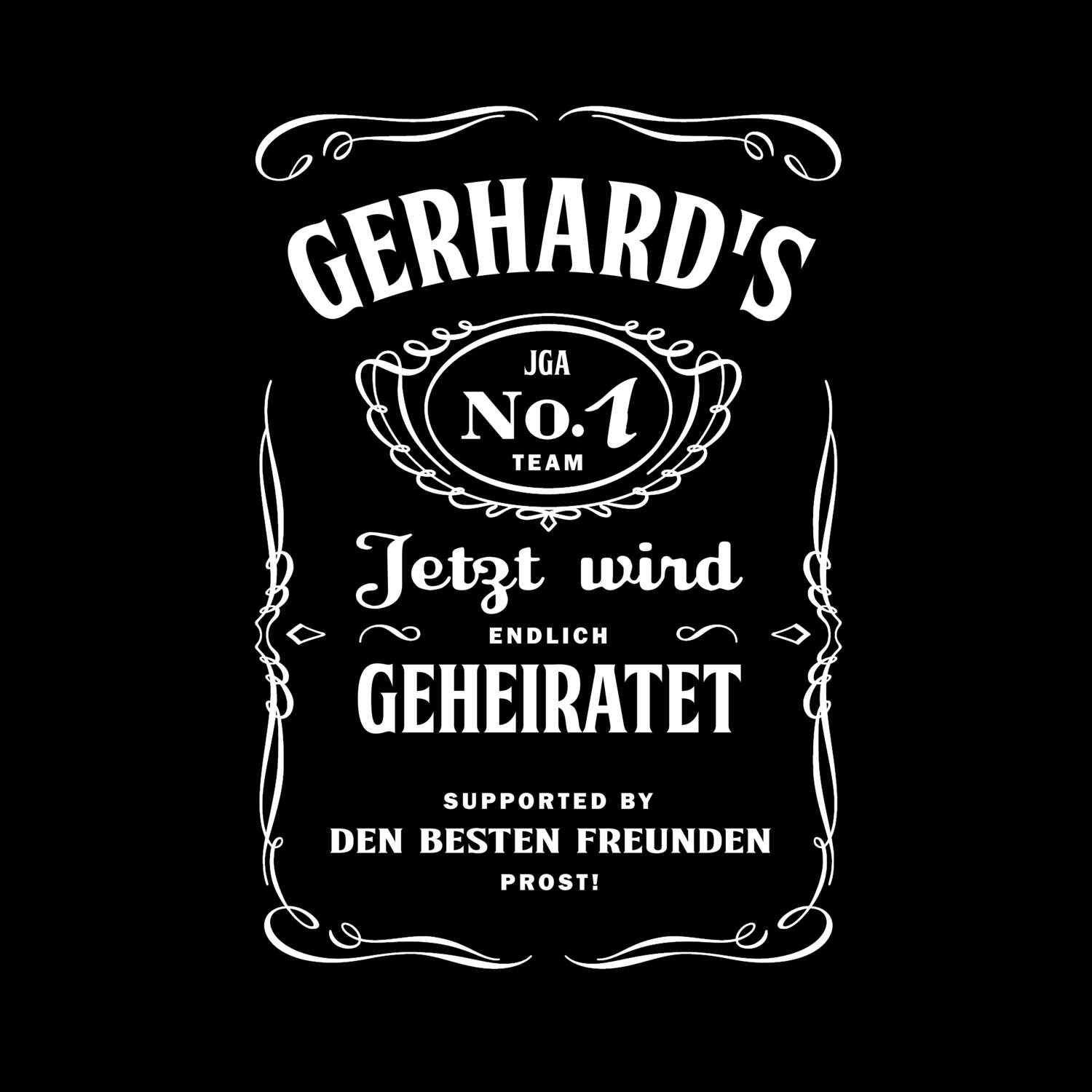 JGA T-Shirt »Jackie« für den Namen »Gerhard«