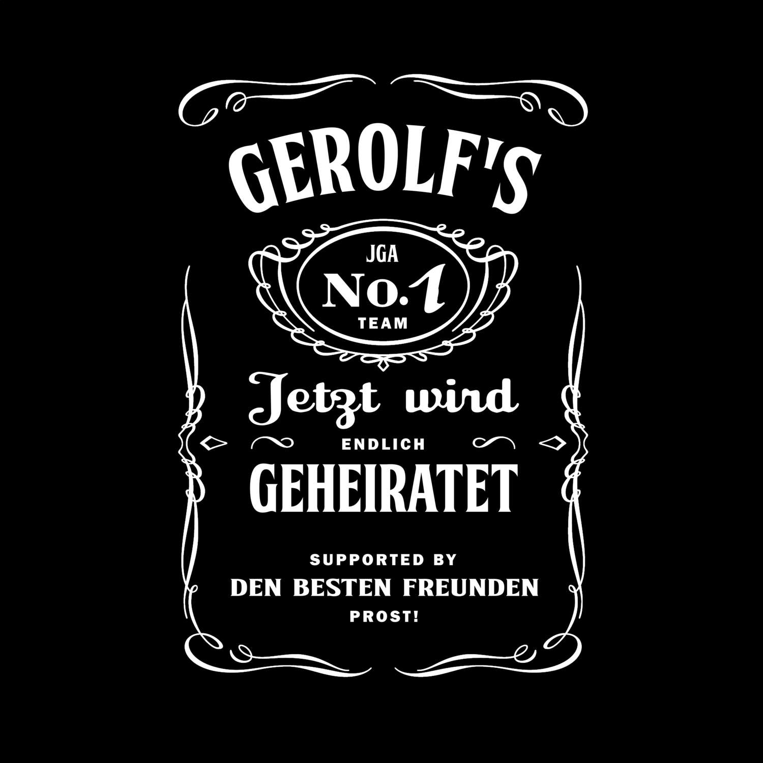 JGA T-Shirt »Jackie« für den Namen »Gerolf«