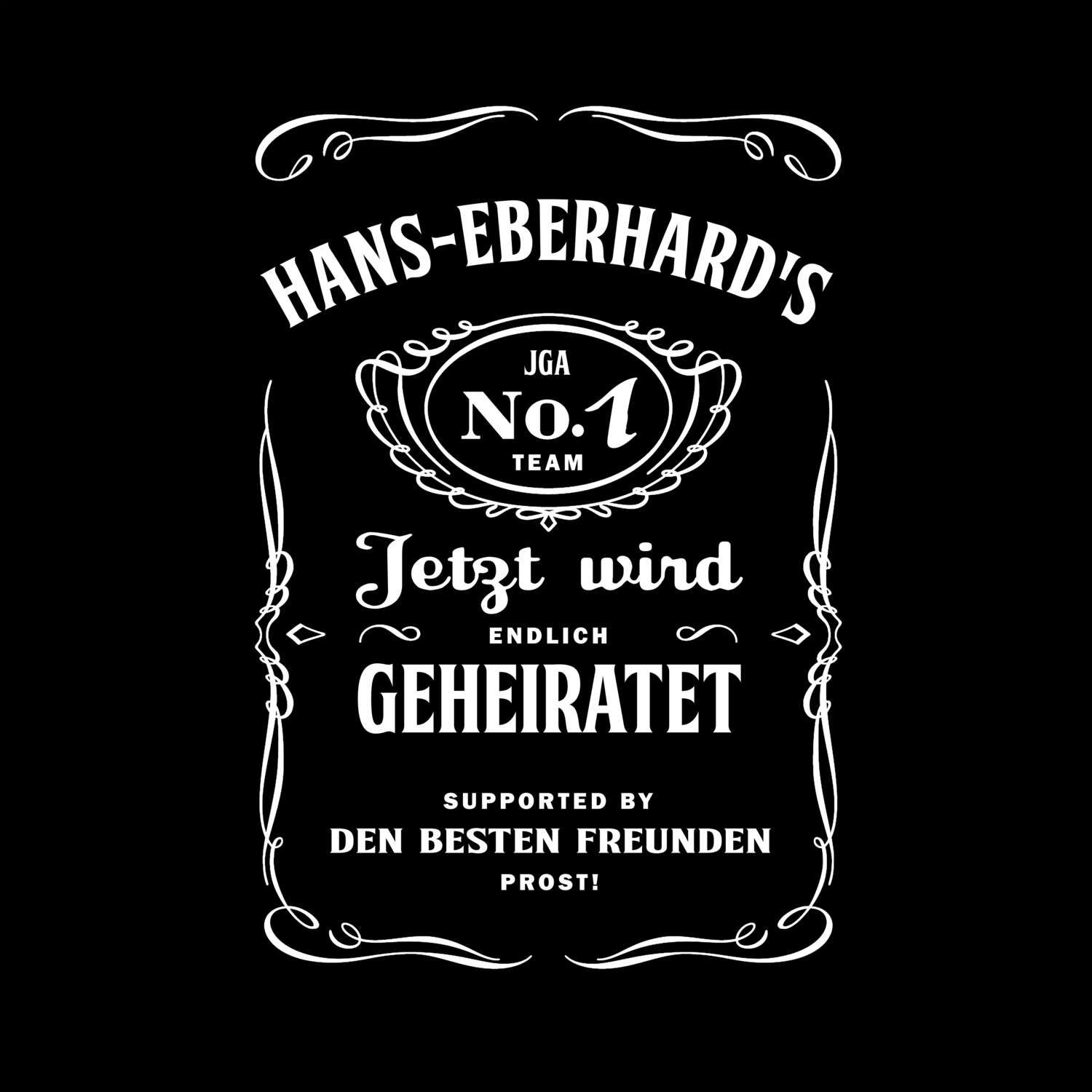 JGA T-Shirt »Jackie« für den Namen »Hans-Eberhard«