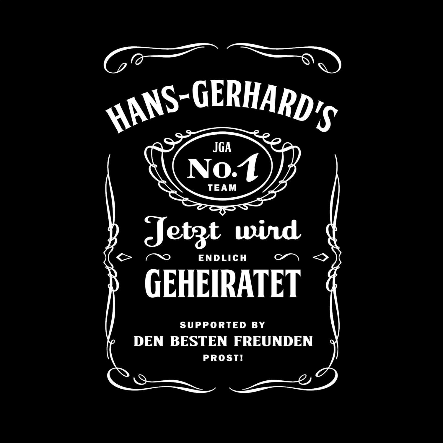 JGA T-Shirt »Jackie« für den Namen »Hans-Gerhard«