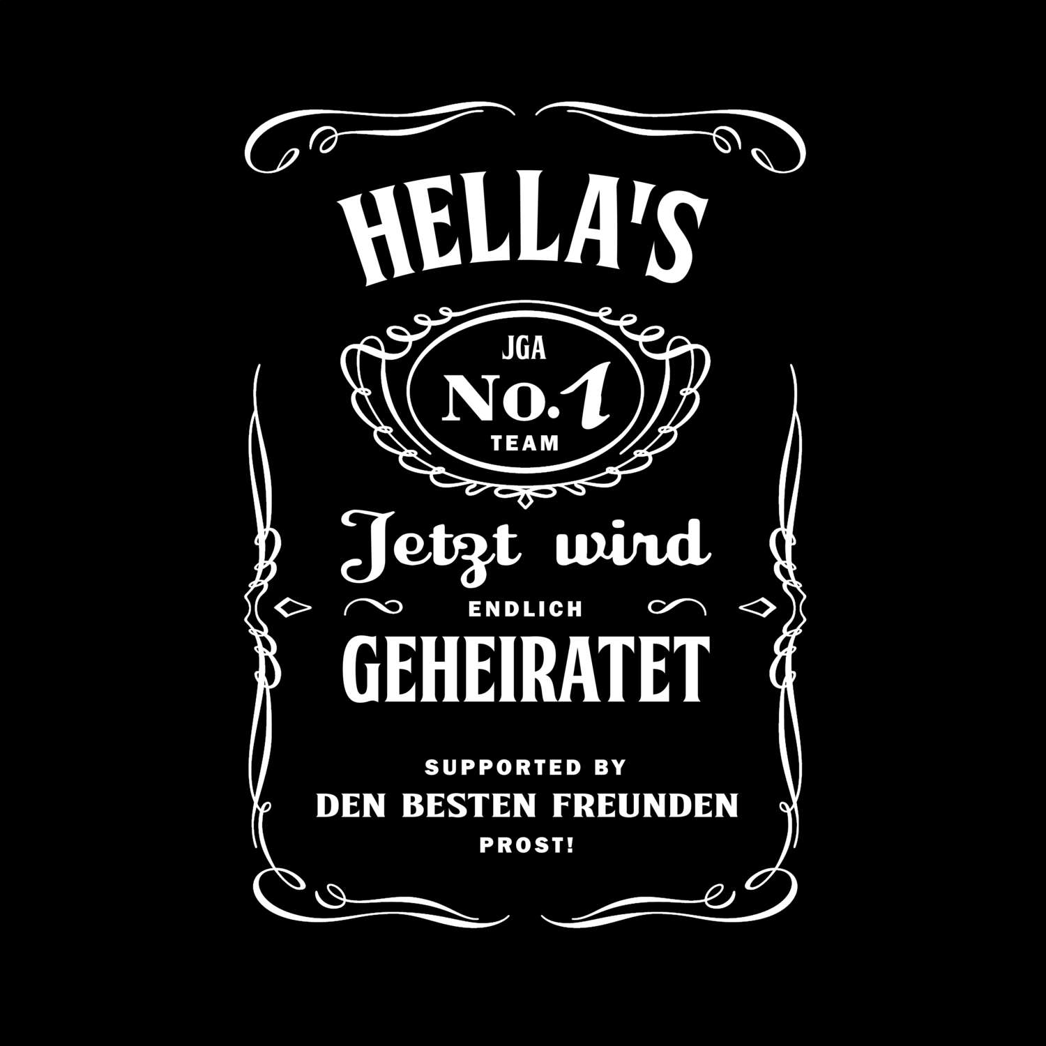 JGA T-Shirt »Jackie« für den Namen »Hella«