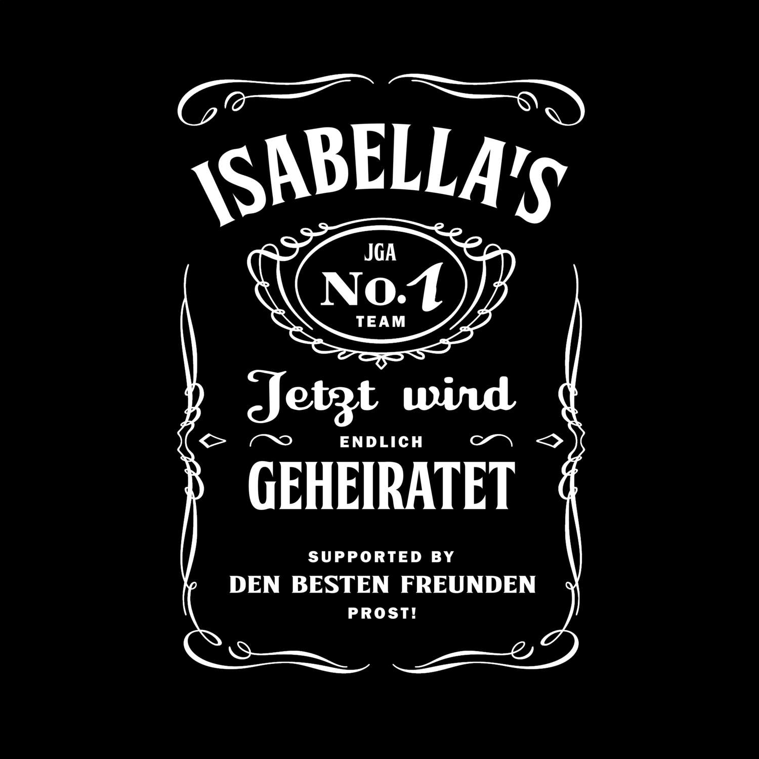 JGA T-Shirt »Jackie« für den Namen »Isabella«