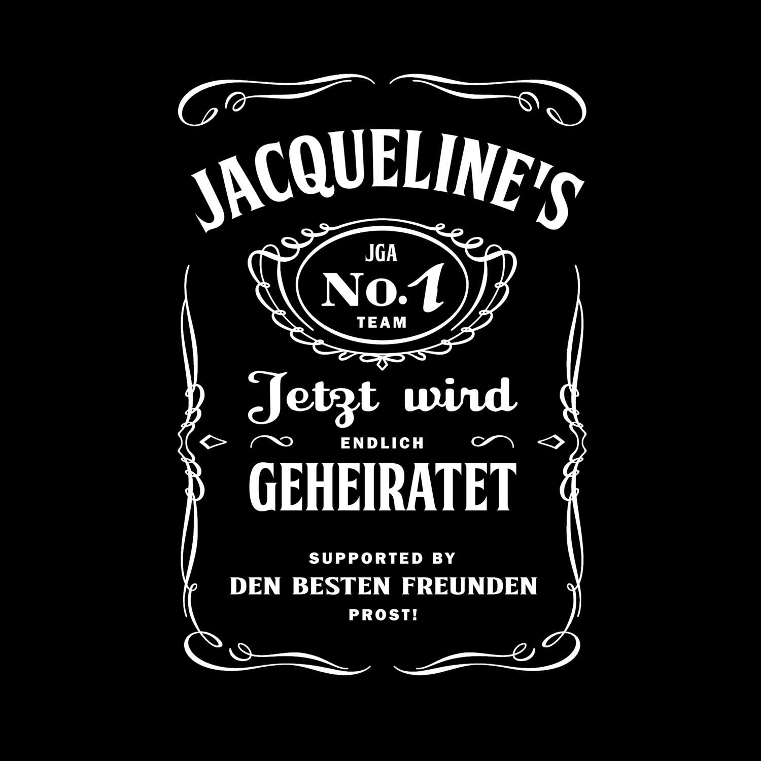 JGA T-Shirt »Jackie« für den Namen »Jacqueline«