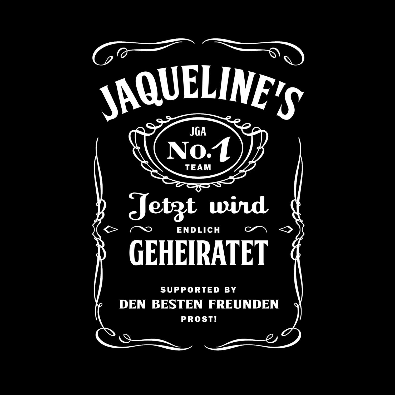 JGA T-Shirt »Jackie« für den Namen »Jaqueline«