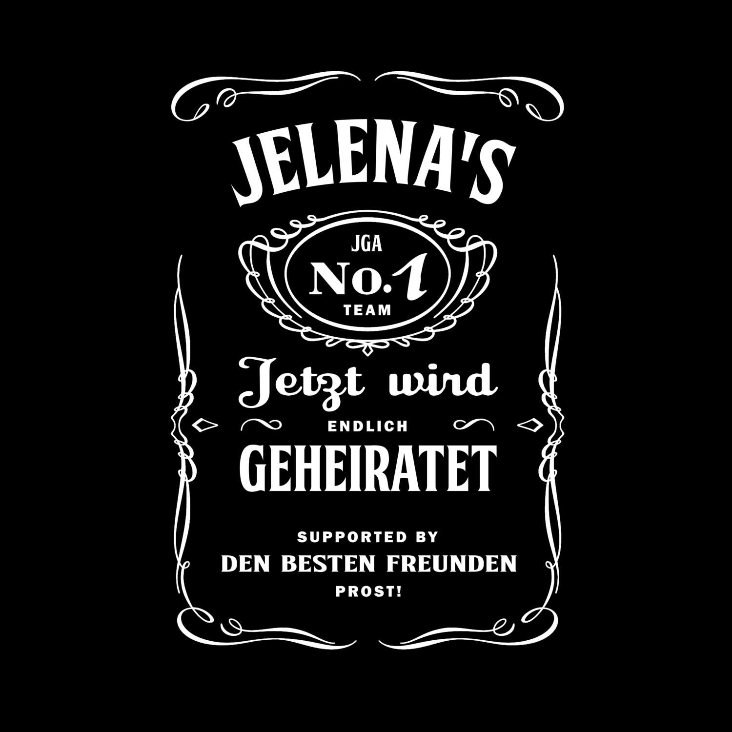 JGA T-Shirt »Jackie« für den Namen »Jelena«