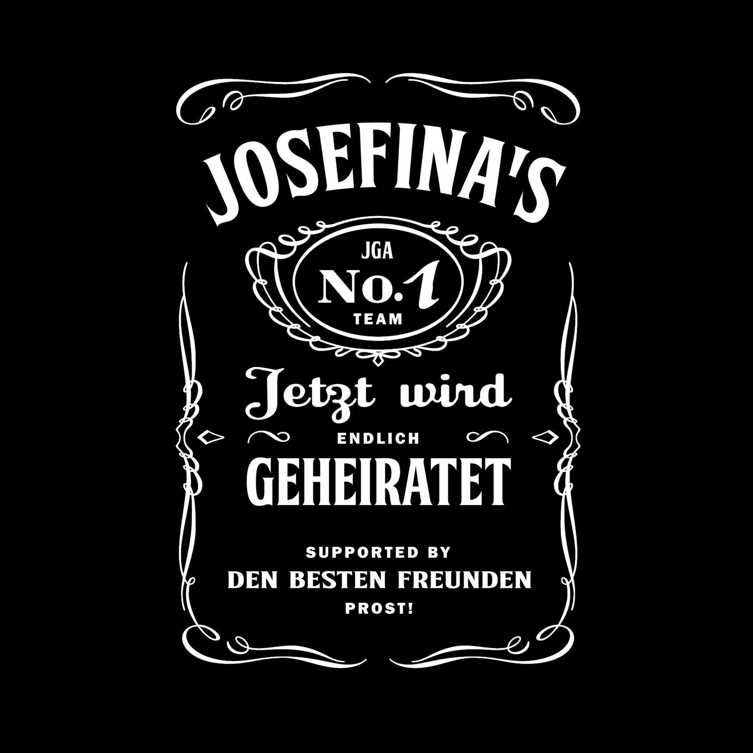 JGA T-Shirt »Jackie« für den Namen »Josefina«