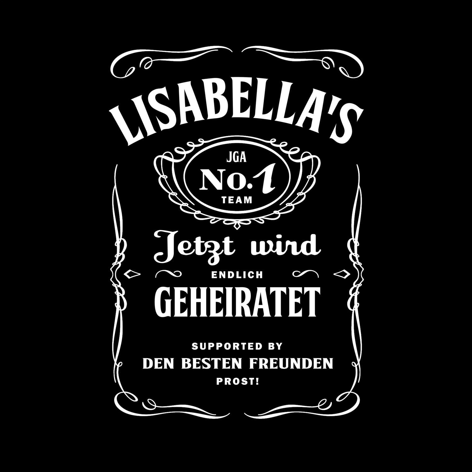 JGA T-Shirt »Jackie« für den Namen »Lisabella«