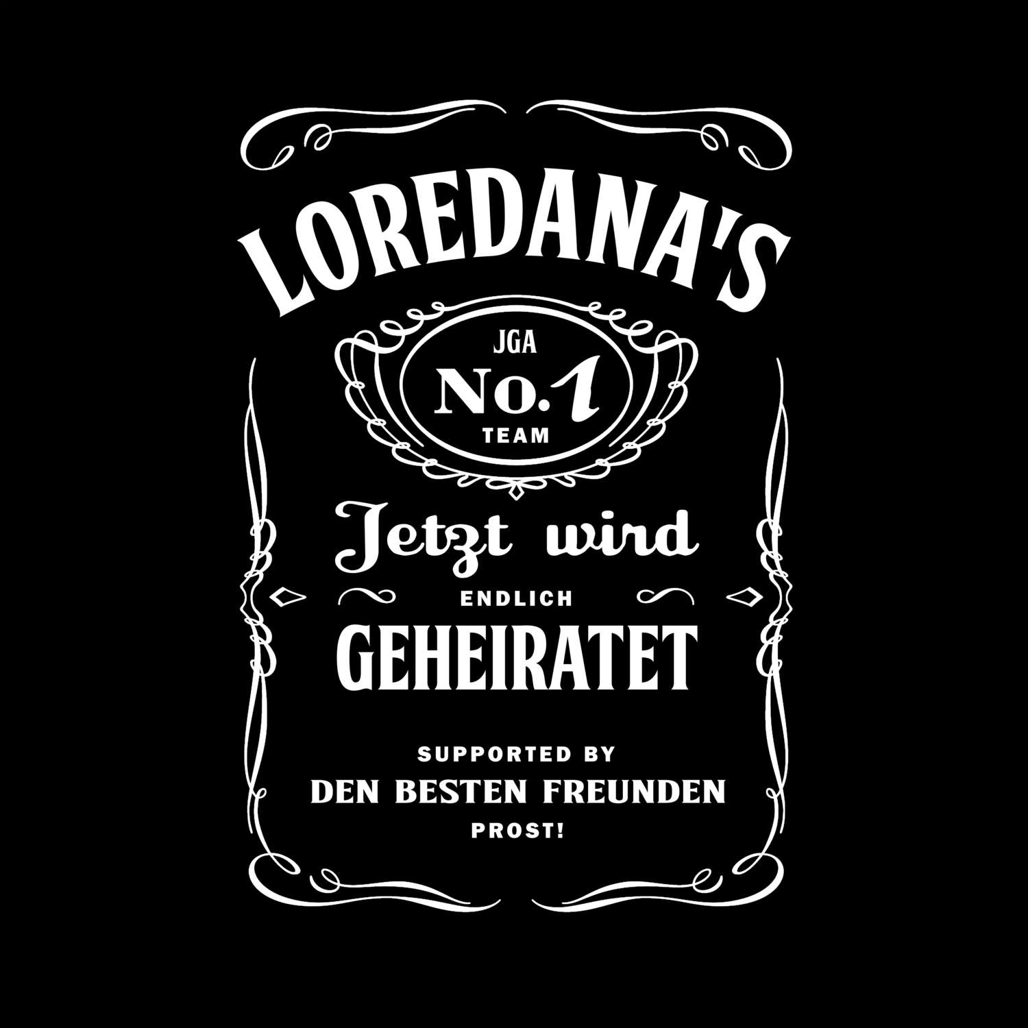 JGA T-Shirt »Jackie« für den Namen »Loredana«