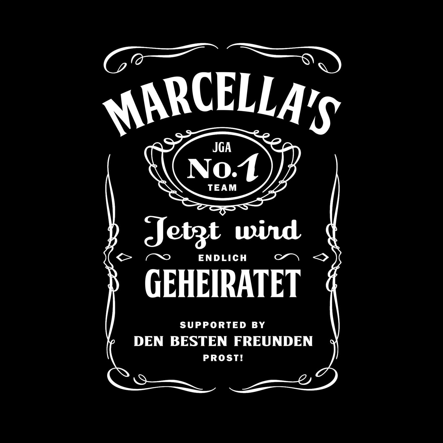 JGA T-Shirt »Jackie« für den Namen »Marcella«